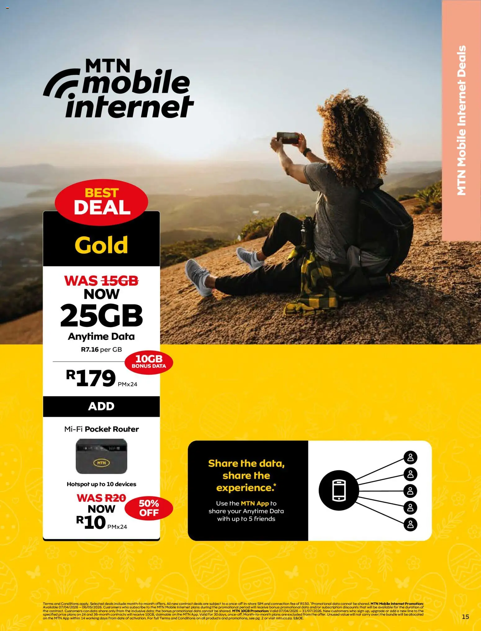 New MTN catalogue – valid from 07.04.2026 | Page: 15 | Products: Data, Sim, Router