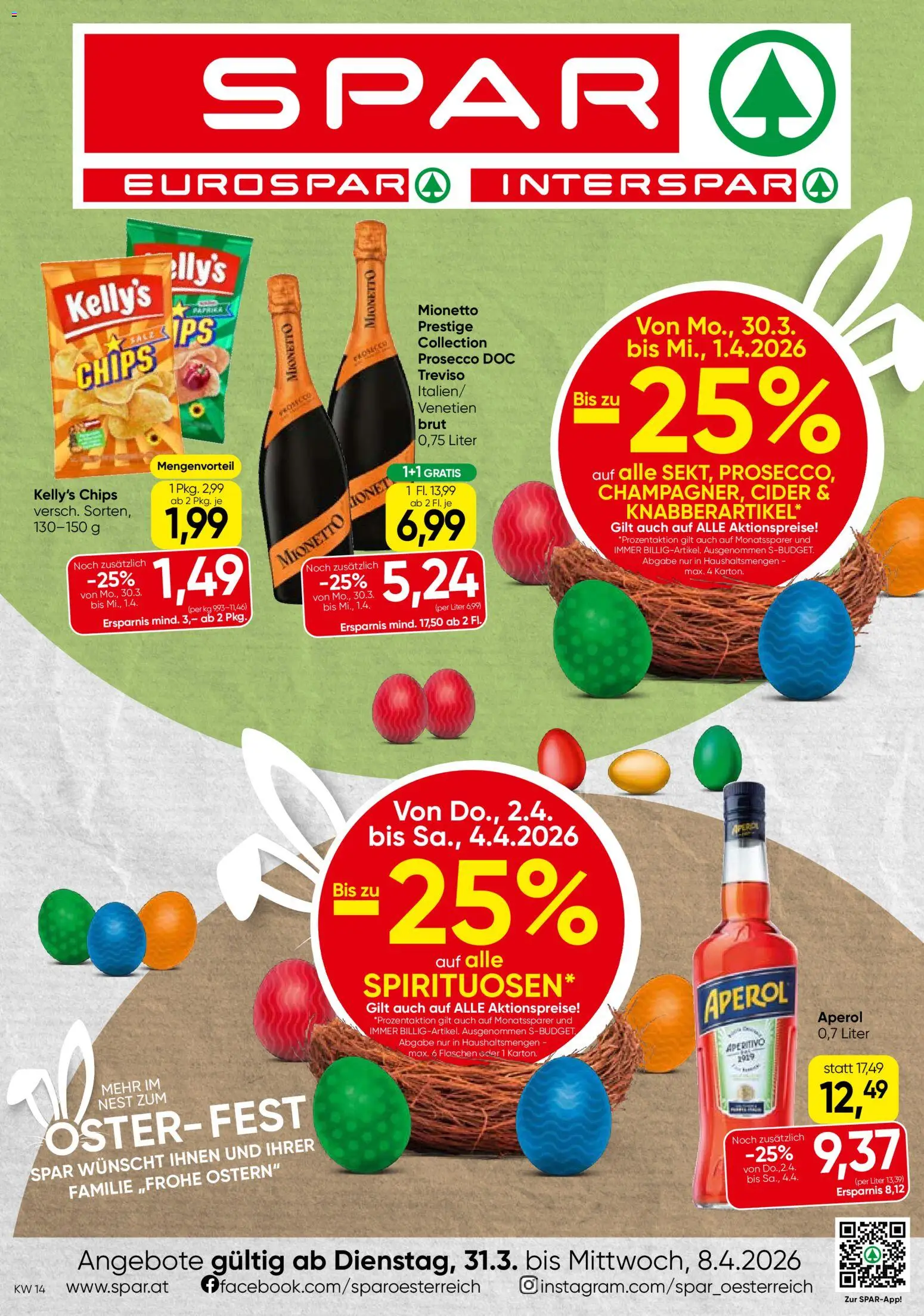 Spar Flugblatt - Burgenland gültig ab 31.03.2026 | Seite: 1 | Produkte: Chips