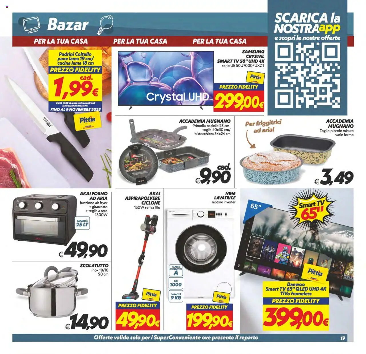 Volantino SuperConveniente del 03.10.2025 | Pagina: 19 | Prodotti: Pane, Teglia, Forno, Aspirapolvere