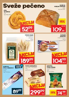 Idea katalog  - pregled Idea kataloga - važi od 26.03.2026 | Strana: 12 | Proizvode: Burger zemičke, Hleb, Med, Torta