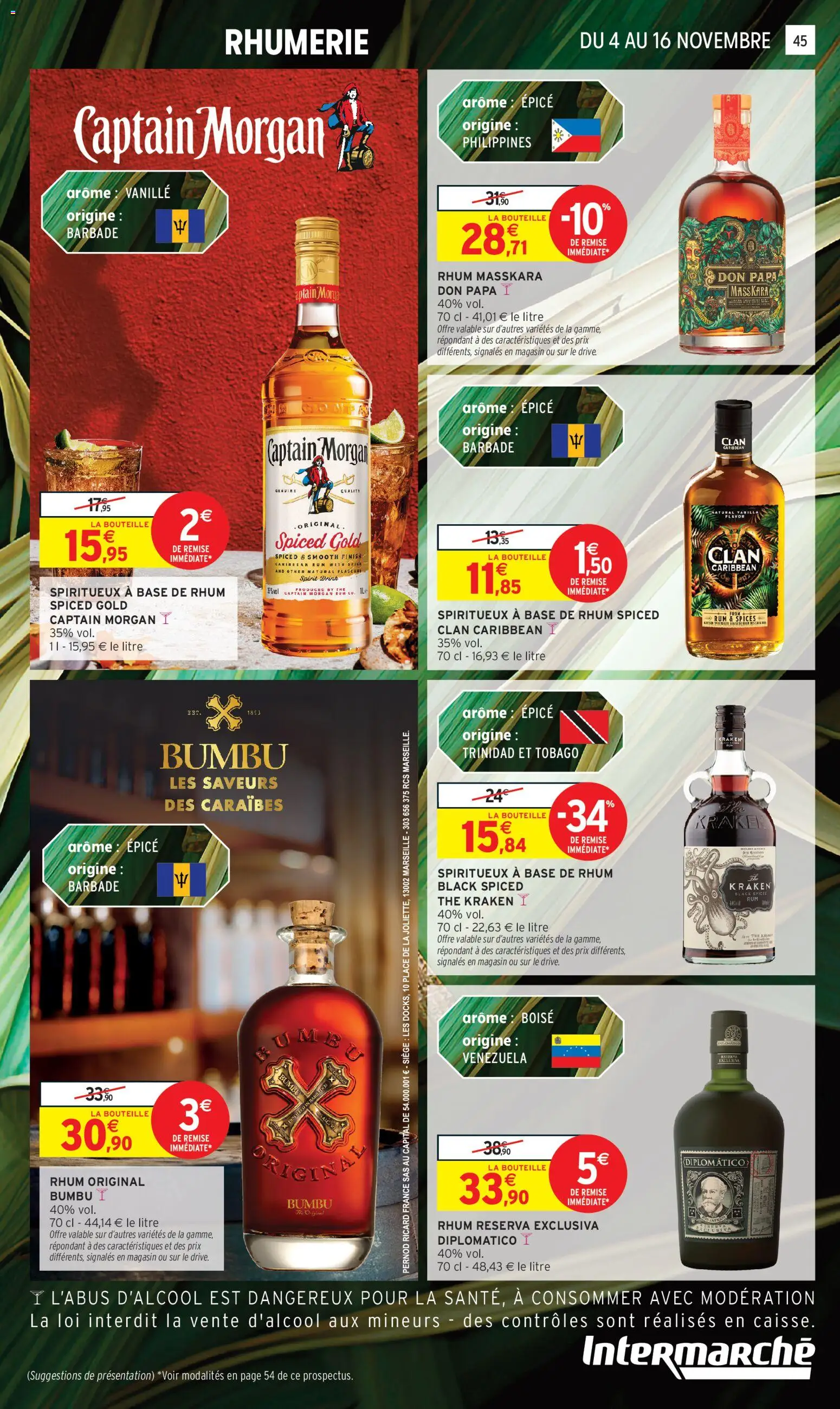 {H1} | Page: 45 | Produits: Ricard, Base, Rhum, Thé