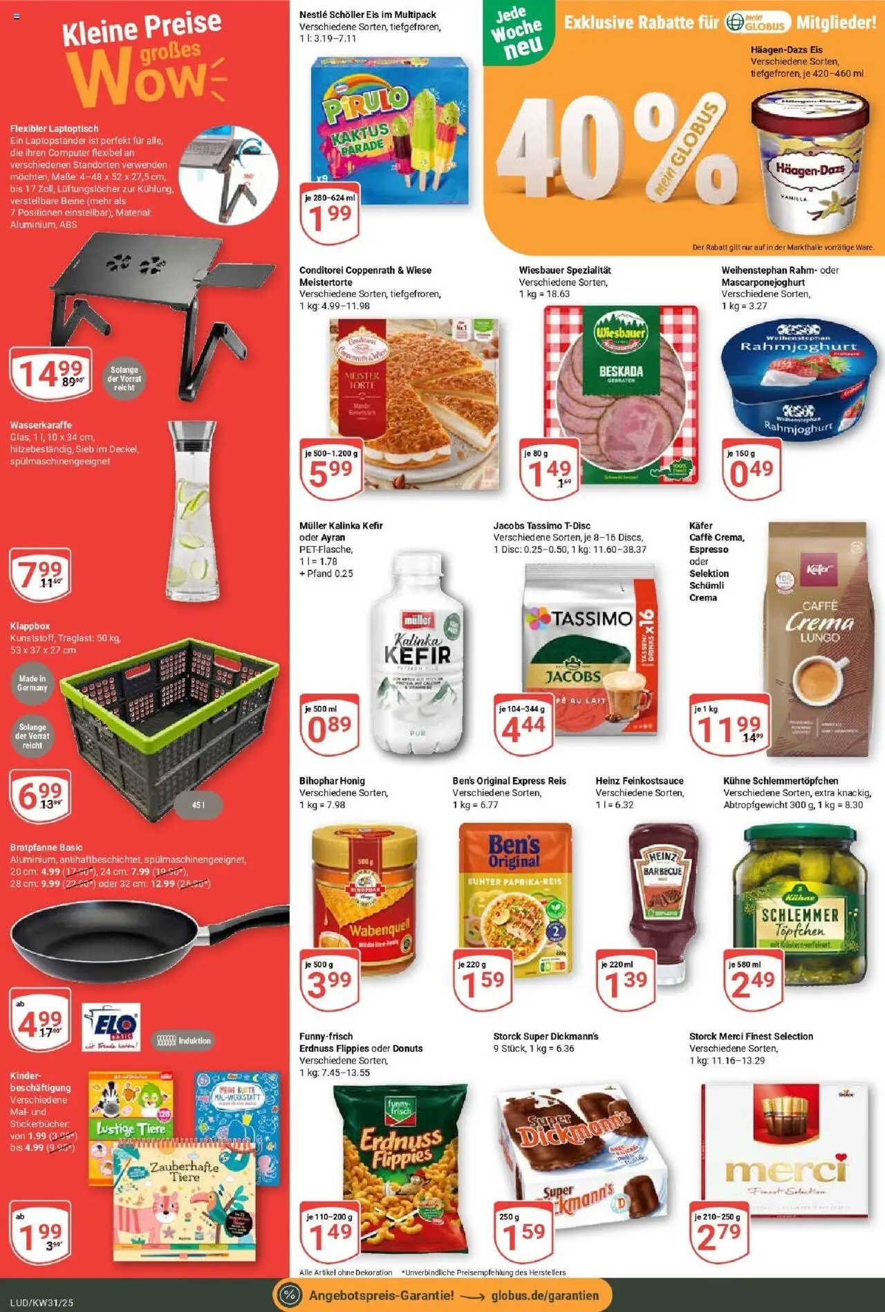 Globus prospekt Ludwigshafen-Oggersheim	 - gültig ab dem 28.07.2025 | Seite: 2 | Produkte: Merci, Tassimo, Eis, Computer