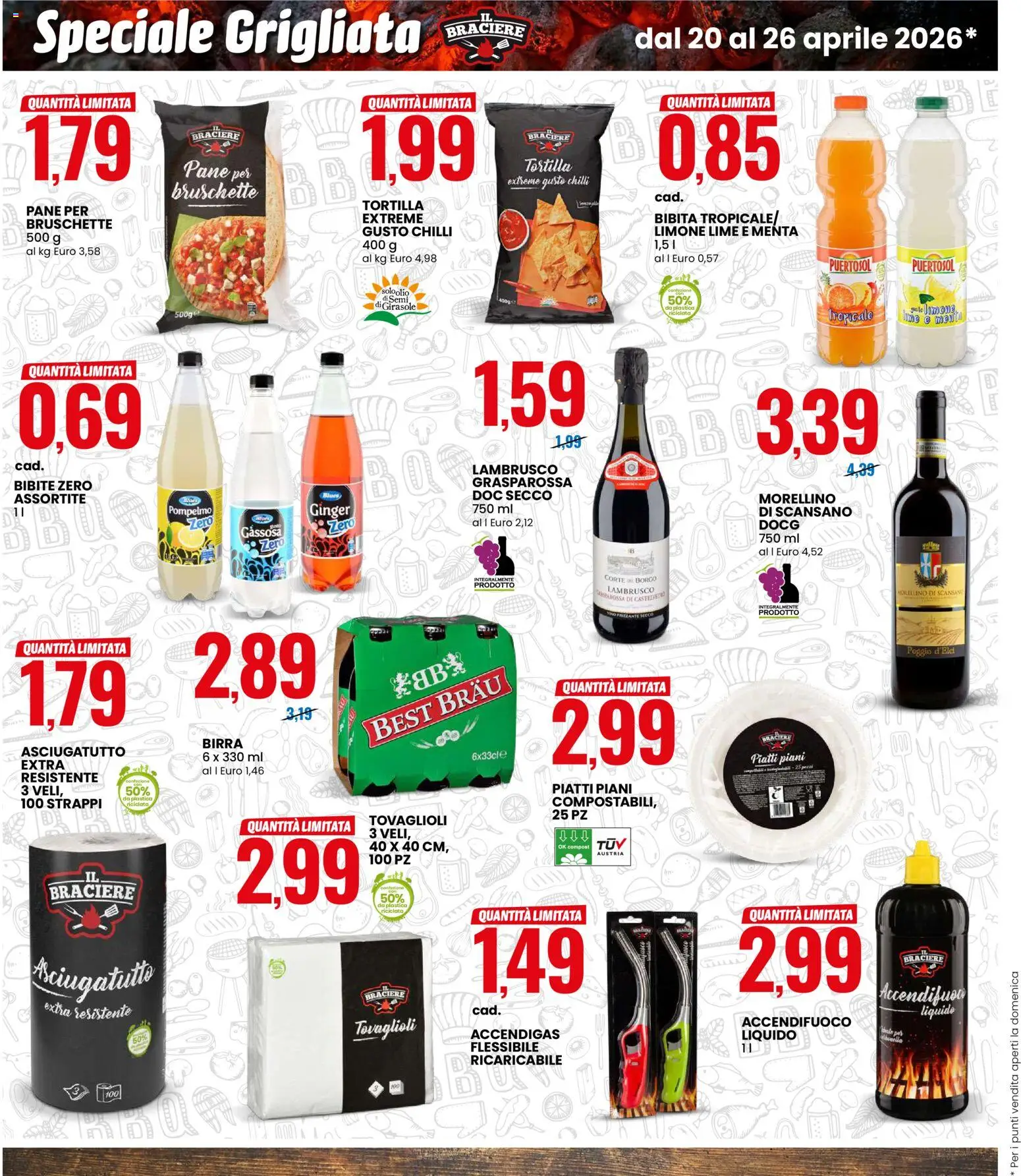 Volantino Eurospin del 20.04.2026 | Pagina: 4 | Prodotti: Pane, Birra, Menta, Asciugatutto