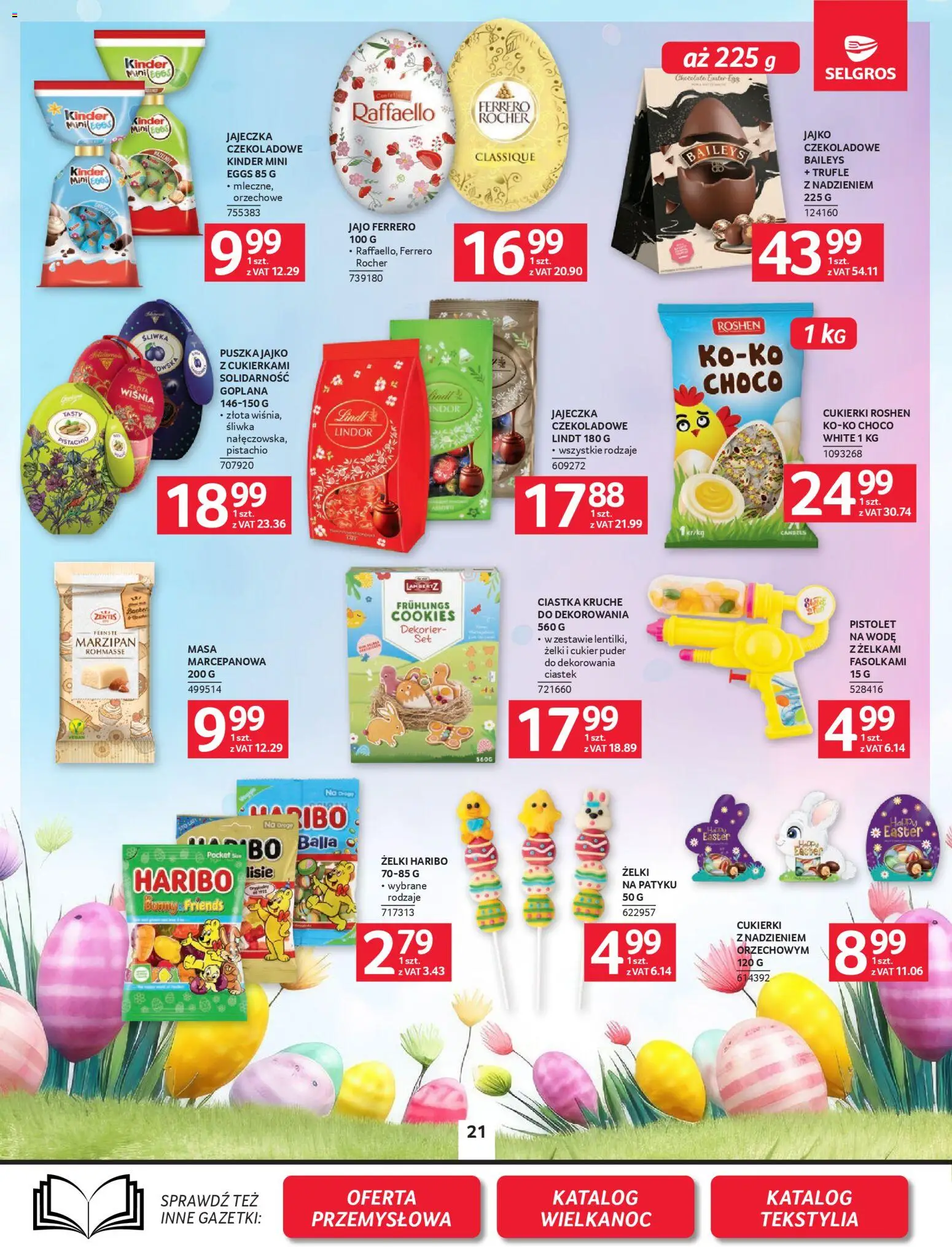 Selgros cash&carry gazetka od 19.03.2026 | Strona: 21 | Produkty: Cukier puder, Ciastka kruche, Cukierki, Tekstylia