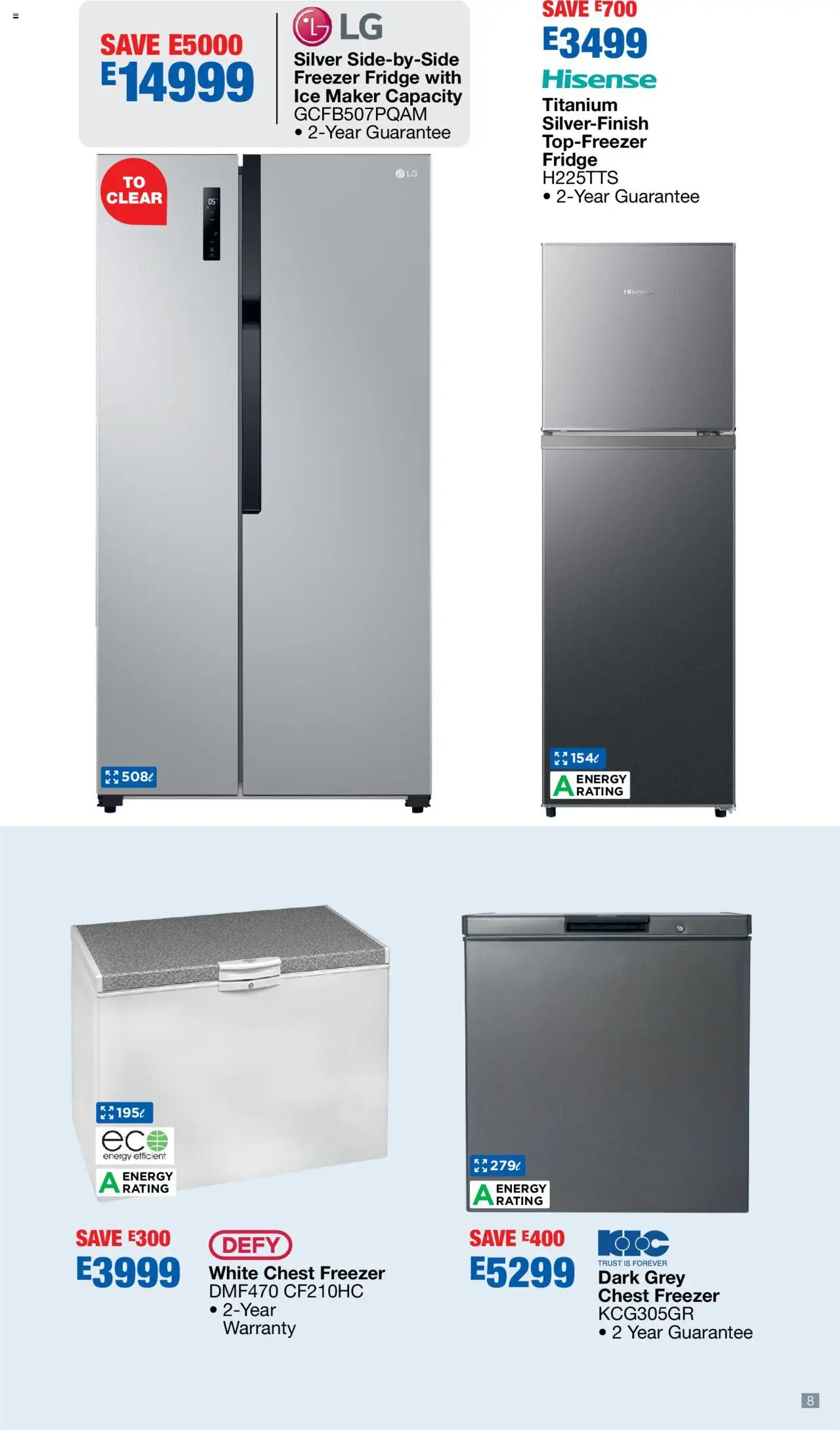 New OK Furniture catalogue – valid from 06.10.2025 | Page: 8 | Products: Freezer, Freezer fridge, Fridge, Chest freezer