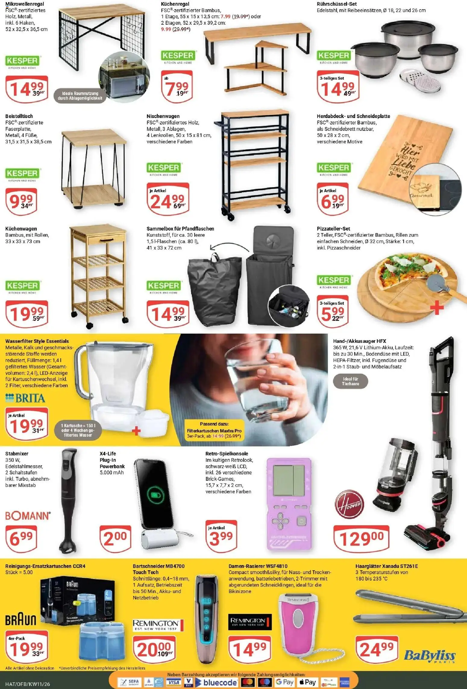 Globus prospekt Hattersheim	 – gültig ab 09.03.2026 | Seite: 20 | Produkte: Beistelltisch, Haarglätter, Wasser, Stabmixer