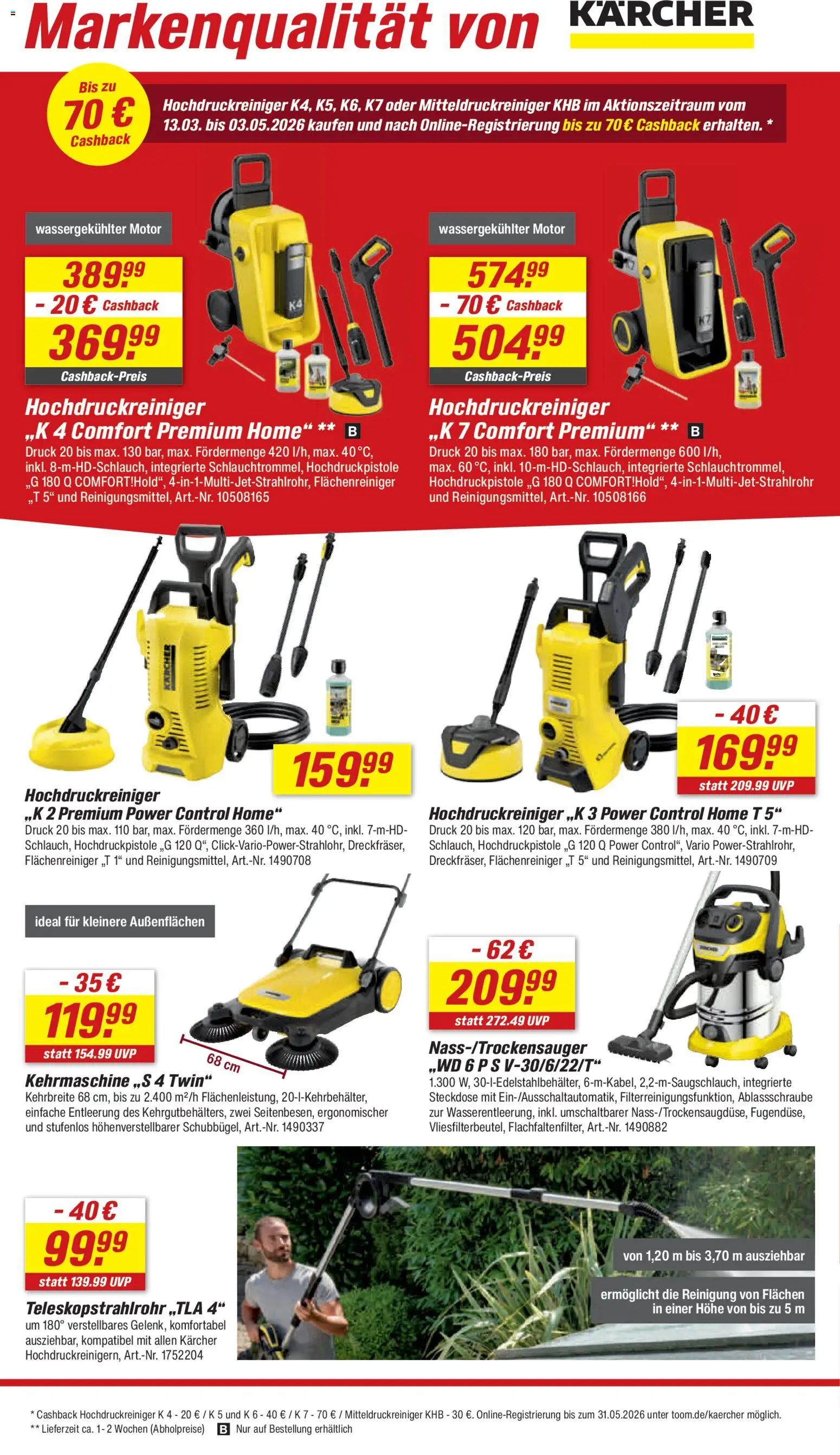 Toom Baumarkt Prospekt 	 – gültig ab 21.03.2026 | Seite: 14 | Produkte: Steckdose, Hochdruckreiniger