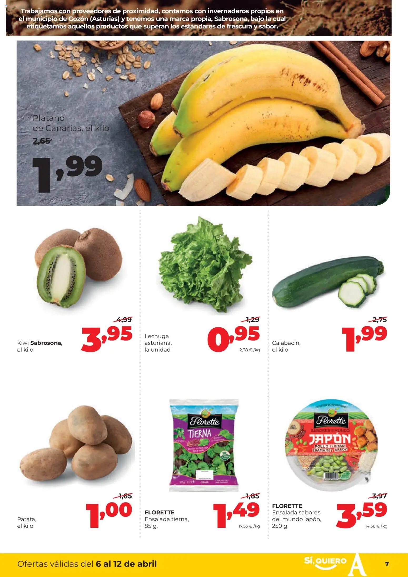Alimerka folleto Castilla y León │ válido desde el 06.04.2026 | Página: 7 | Productos: Kiwi, Ensalada