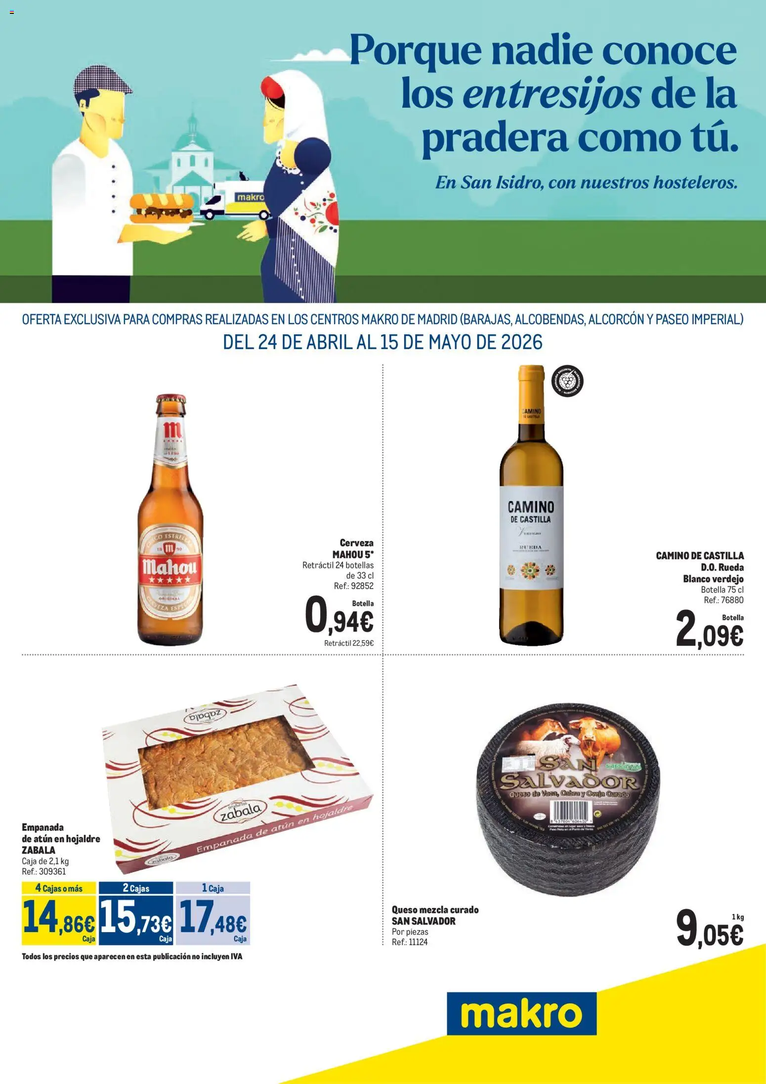 Makro San Isidro Madrid │ válido desde el 24.04.2026 | Página: 1 | Productos: Queso, Cerveza, Caja