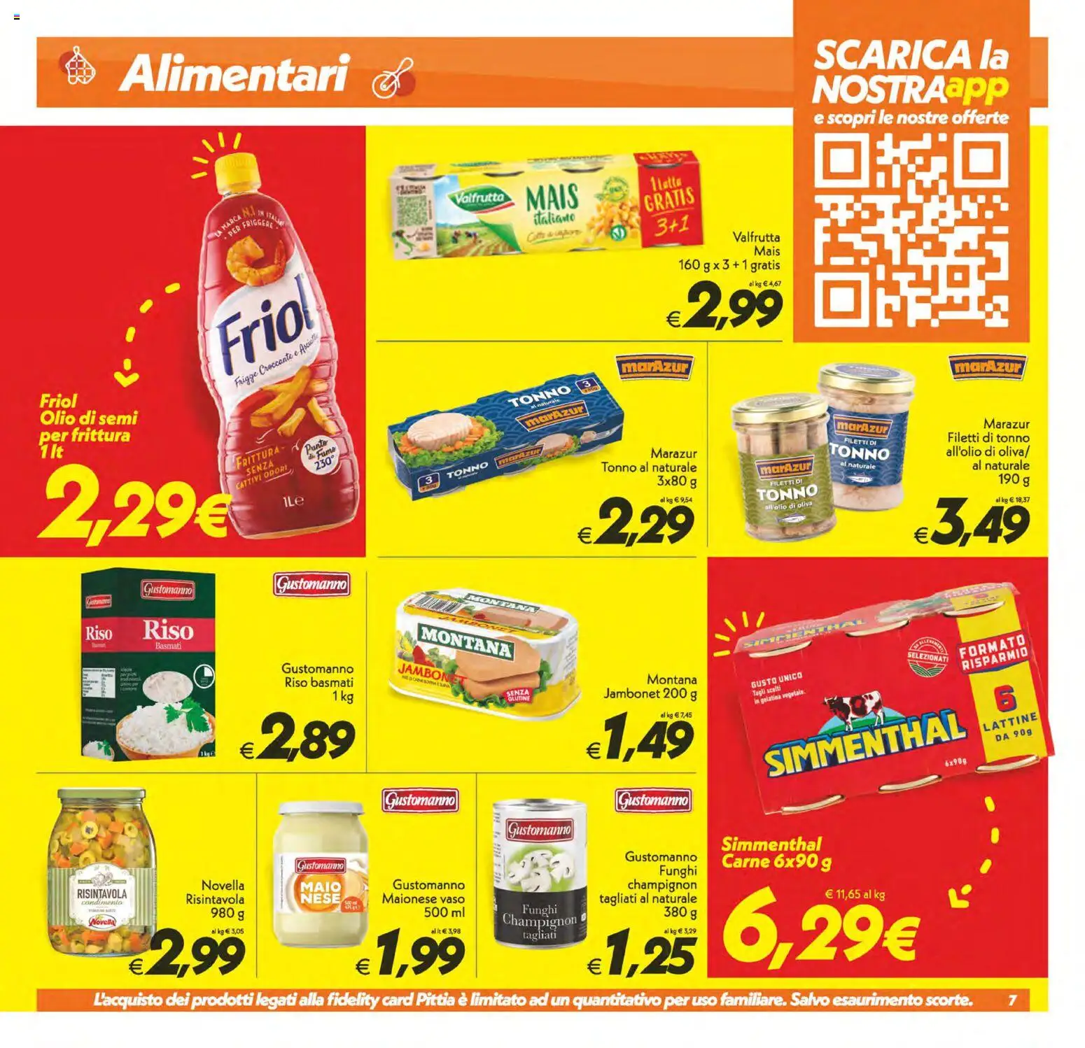 Volantino SuperConveniente del 28.04.2026 | Pagina: 7 | Prodotti: Riso Basmati, Olio, Tonno al naturale, Mais