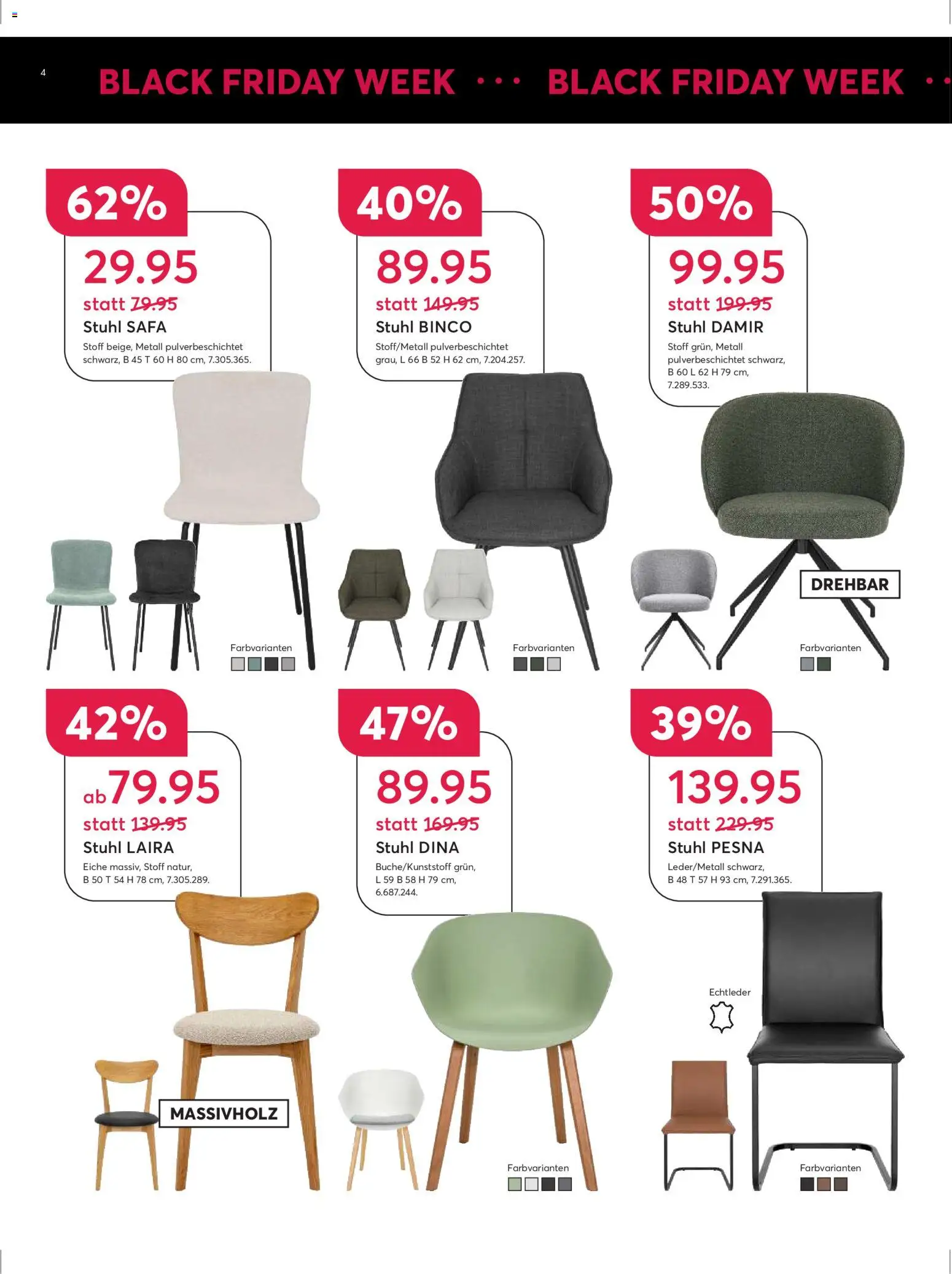 Livique - Black Friday – gültig ab 19.11.2025 | Seite: 4 | Produkte: Stuhl