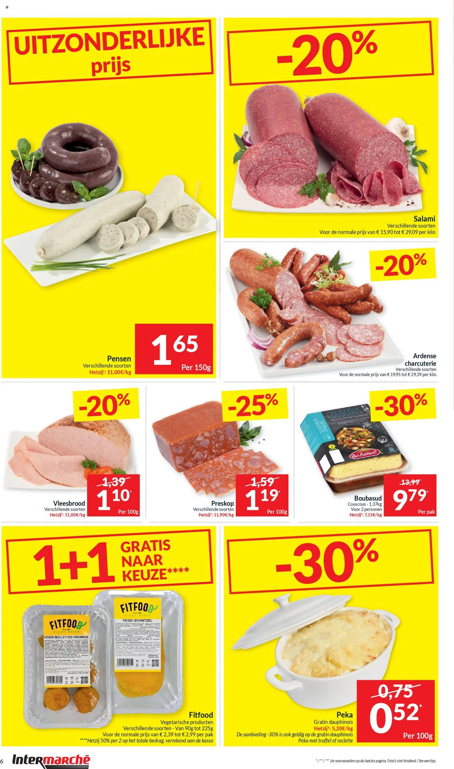 {H1} | Pagina: 6 | Producten: Schnitzel, Salami