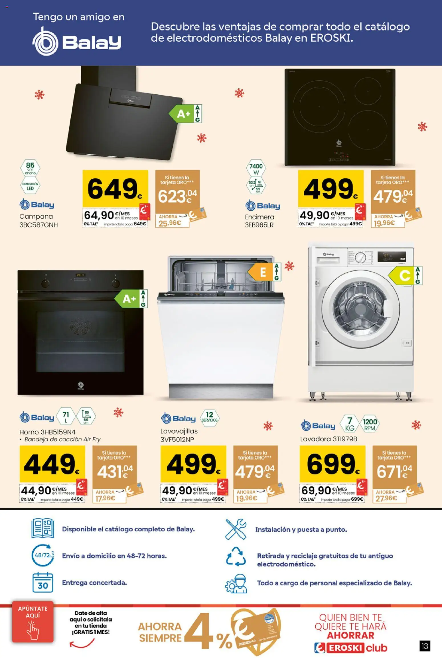 Eroski - Conekta │ válido desde el 18.12.2025 | Página: 13 | Productos: Té, Lavadora, Lavavajillas, Bandeja