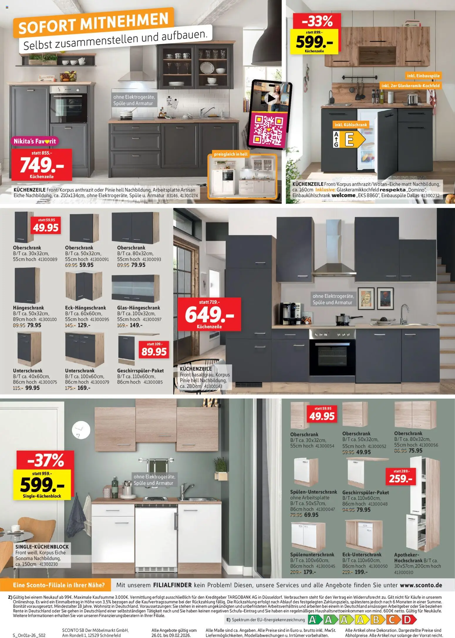 Sconto Prospekt 	 – gültig ab 26.01.2026 | Seite: 2 | Produkte: Armatur, Hängeschrank, Unterschrank, Hochschrank