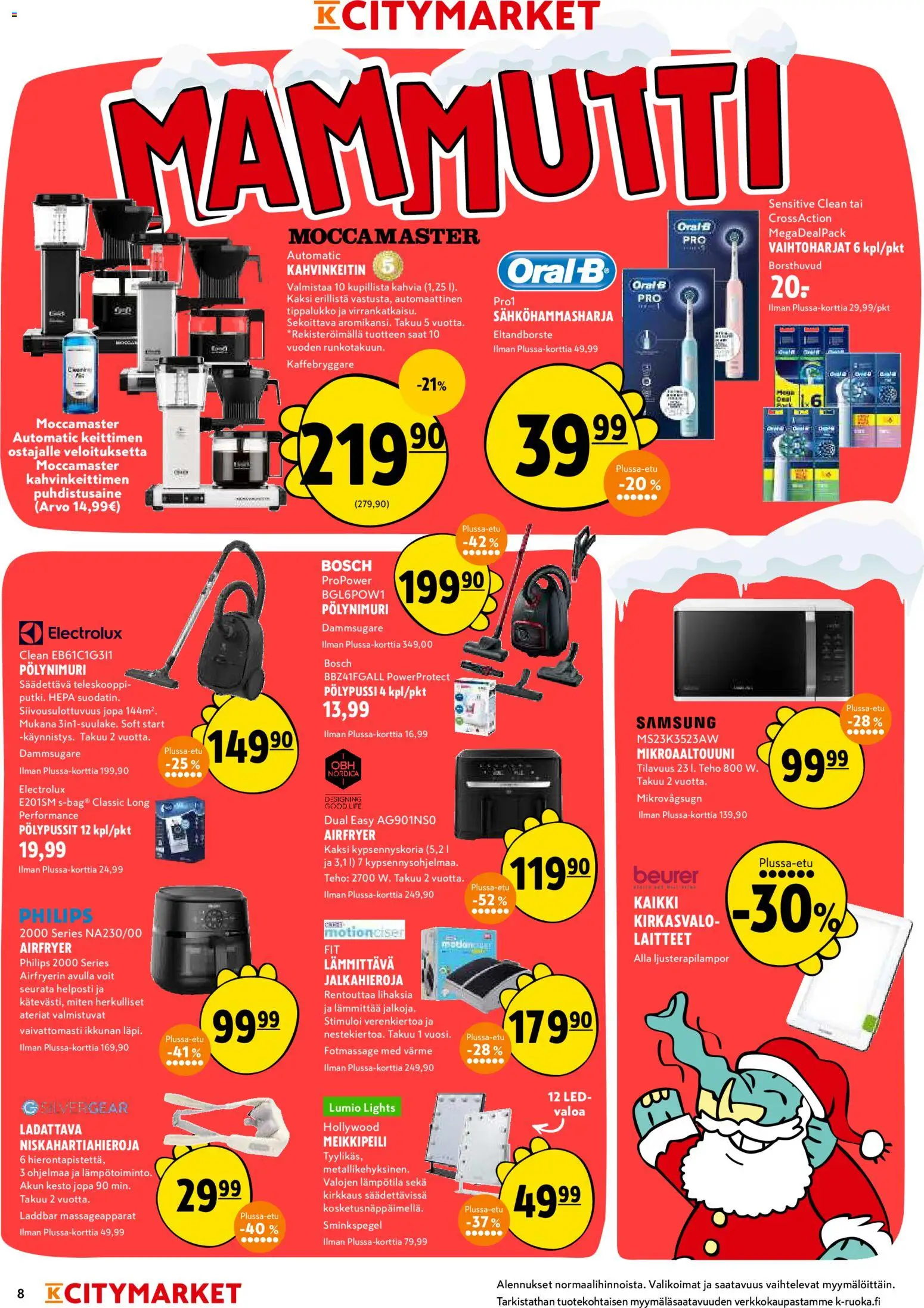 K-Citymarket tarjoukset – voimassa 11.12.2025 alkaen | Sivu: 8 | Tuotteet: Mikroaaltouuni, Sähköhammasharja, Meikkipeili, Puhdistusaine
