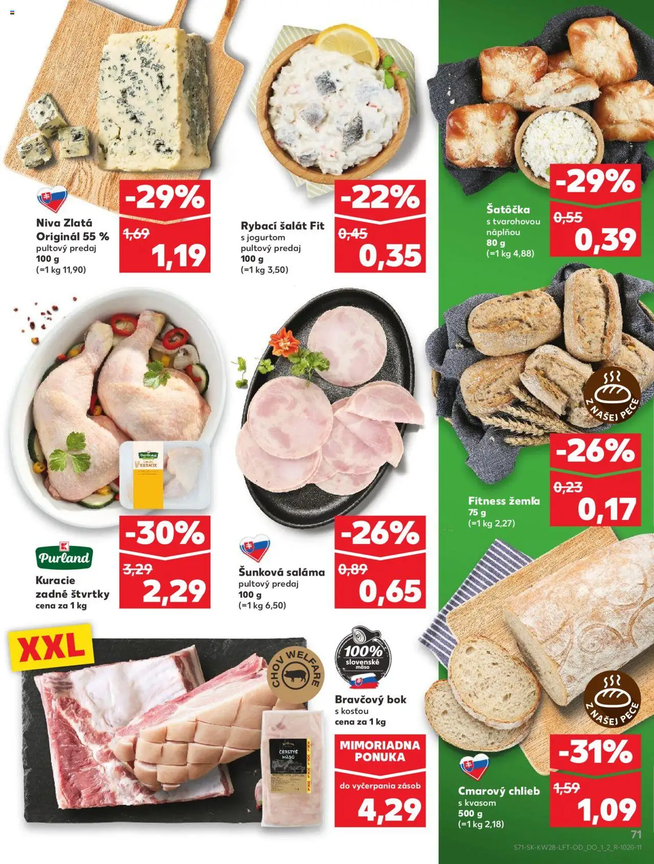 Kaufland Veľký Krtíš │ platný od 10.07.2025 | Strana: 71 | Produkty: Chlieb, Saláma, Šalát