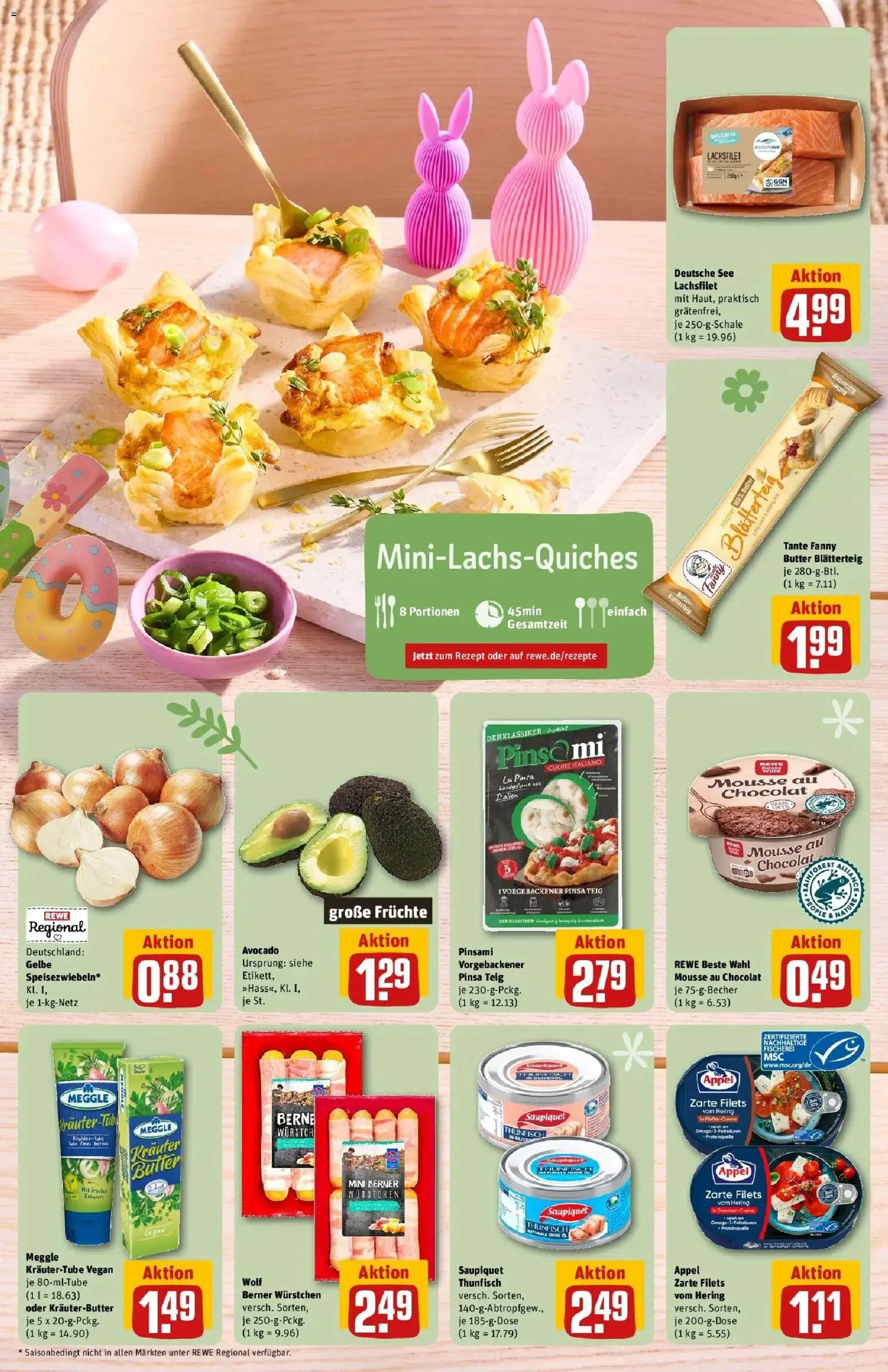 Rewe Prospekt Nistertal	 – gültig ab 30.03.2026 | Seite: 5 | Produkte: Thunfisch, Olivenol, Kräuterbutter, Avocado