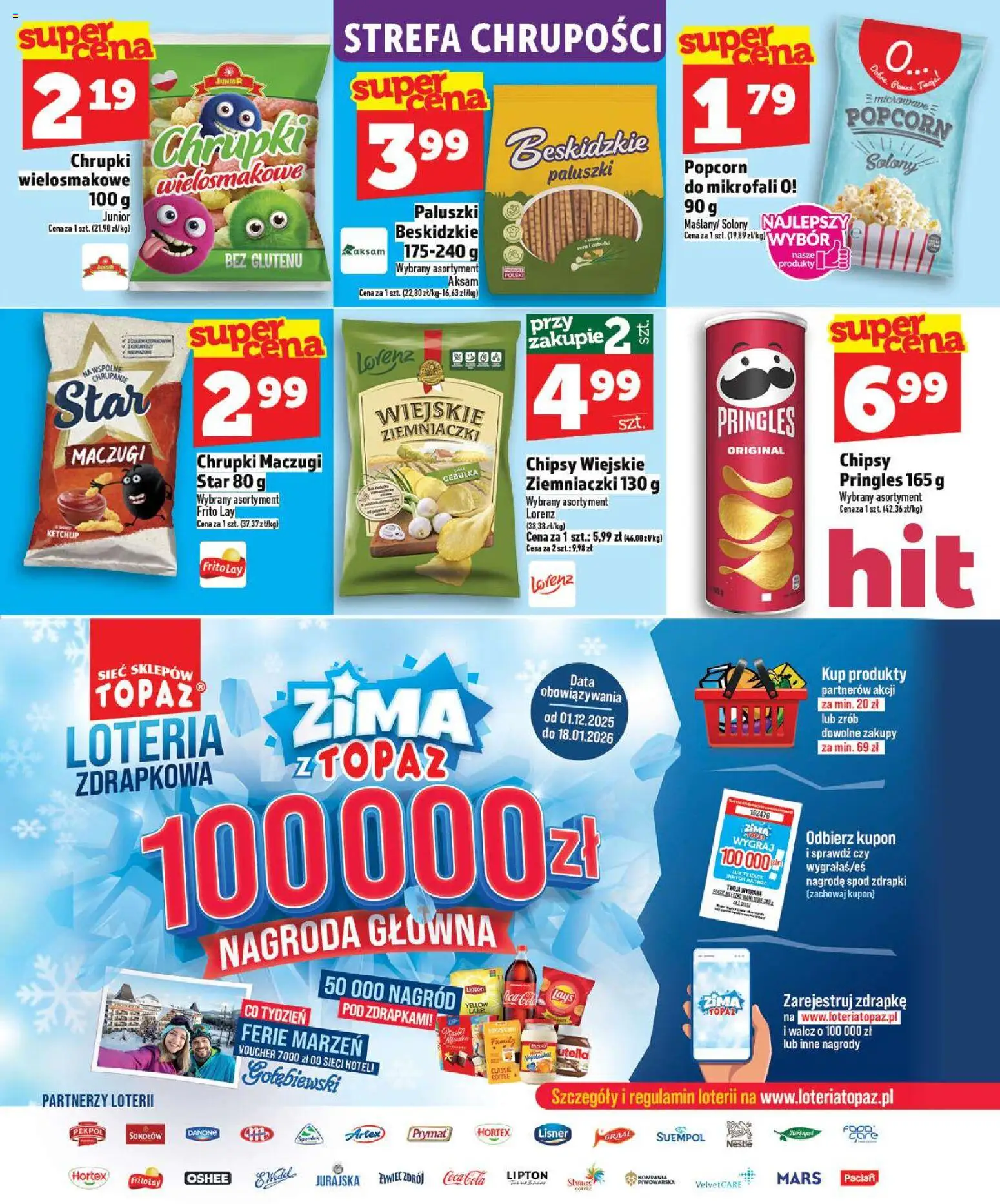 Topaz Gazetka - Ceny małe na stałe od 02.01.2026 | Strona: 21 | Produkty: Ketchup, Chrupki, Coca cola, Ziemniaczki