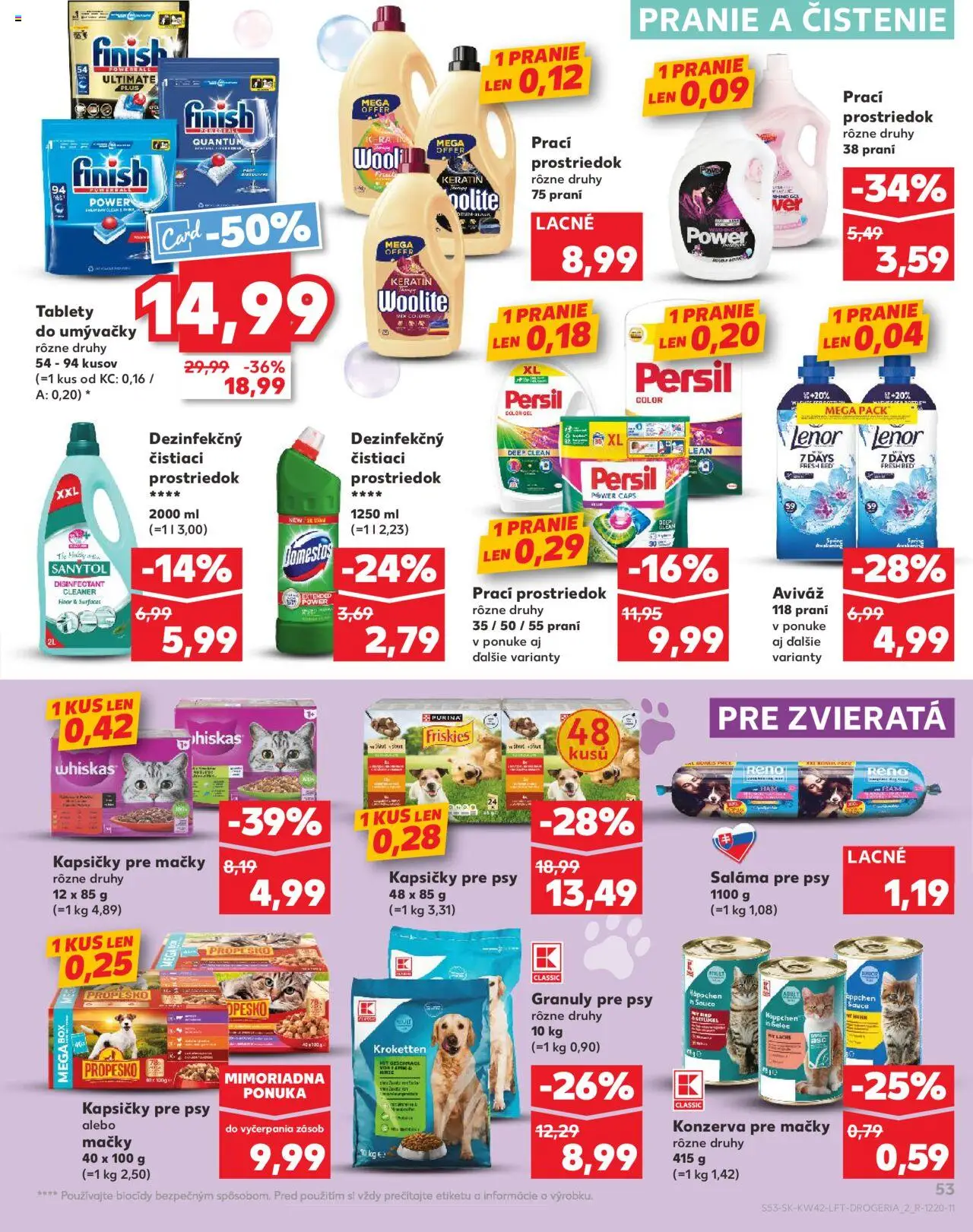 Nové Kaufland akcie – leták je platný od 16.10.2025 | Strana: 53 | Produkty: Saláma, Persil, Sanytol, Lenor