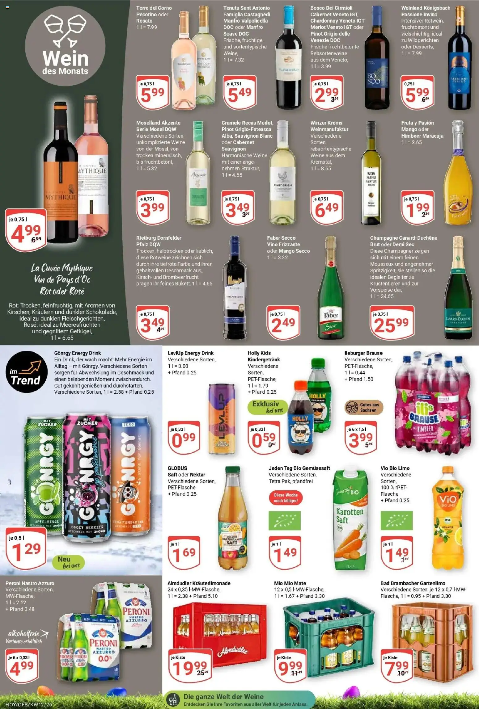 Globus prospekt Hoyerswerda	 – gültig ab 15.03.2026 | Seite: 16 | Produkte: Energy, Zucker, Mango, Wein