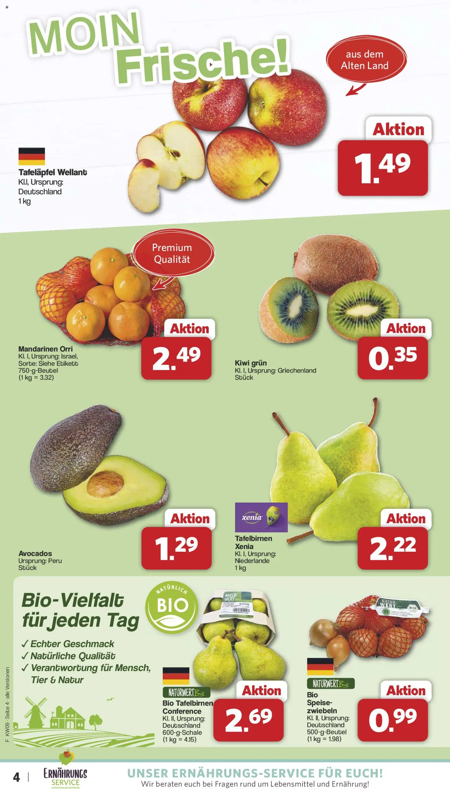 Famila Nordwest Prospekt 	 – gültig ab 23.02.2026 | Seite: 4 | Produkte: Mandarinen, Zwiebeln, Kiwi