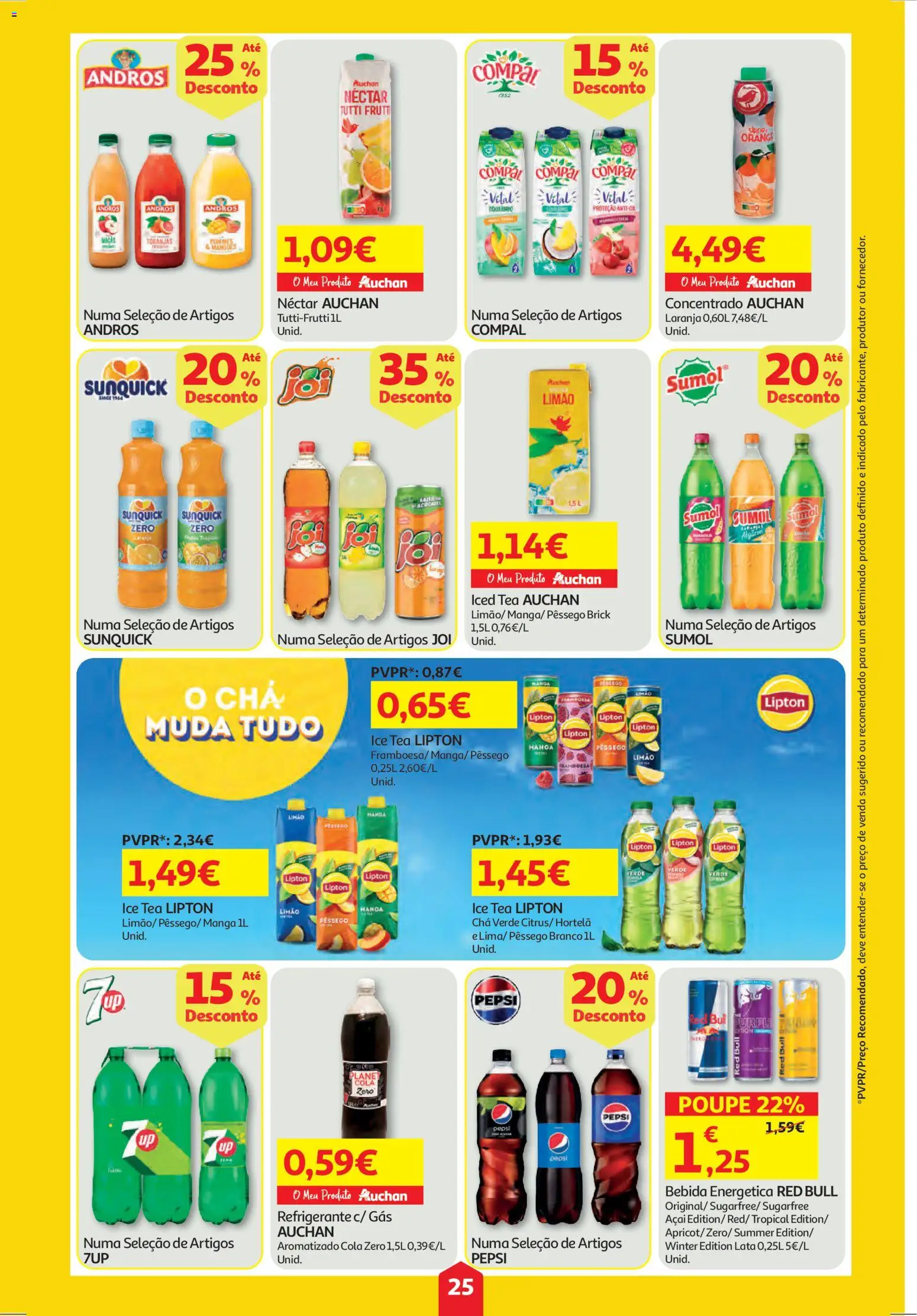 Auchan folheto │ válido de 30.10.2025 | Página: 25 | Produtos: Refrigerante, Açai, Hortelã, Bebida