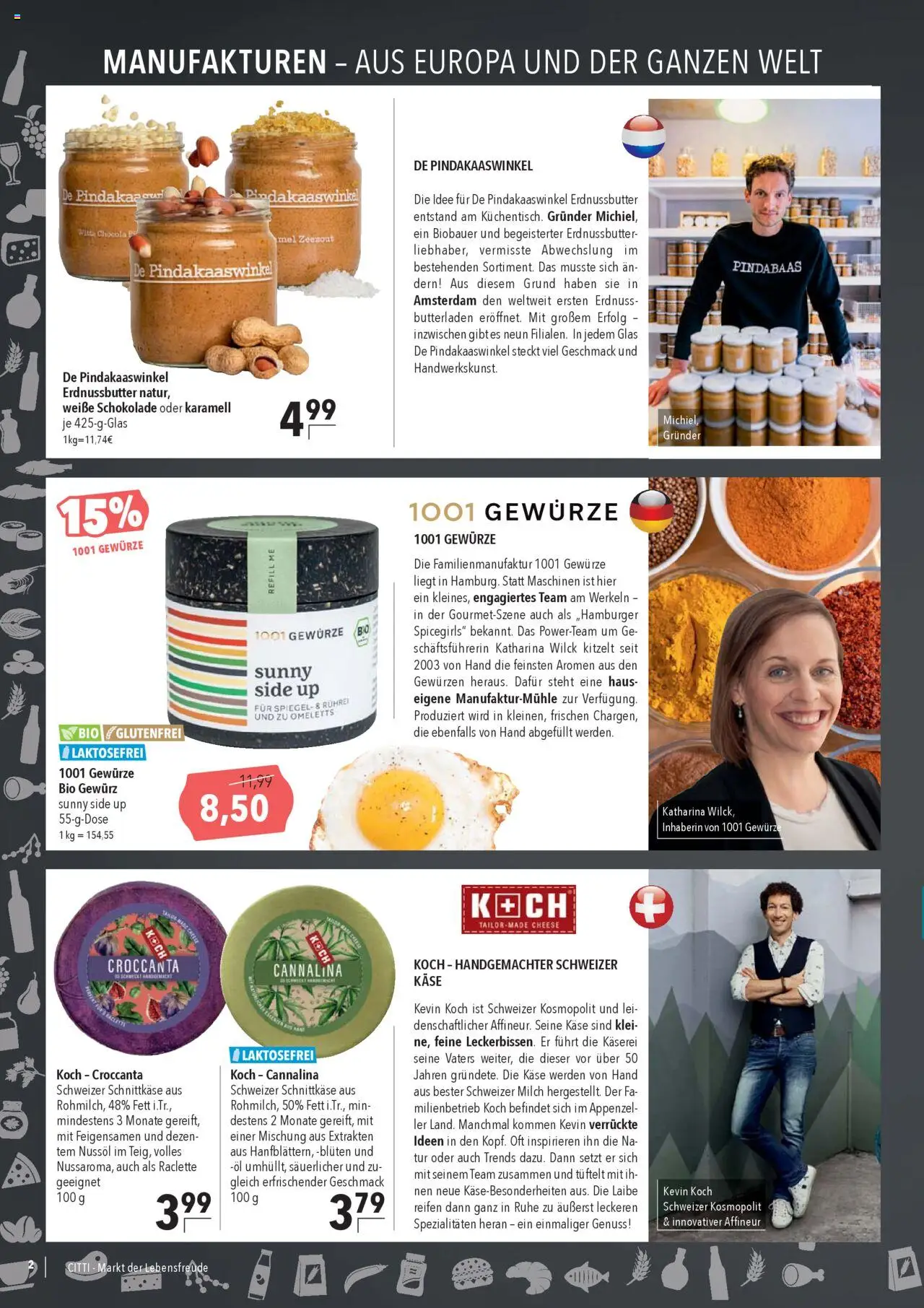 CITTI Markt Prospekt 	 – gültig ab 10.09.2025 | Seite: 2 | Produkte: Milch, Käse, Tür, Gewürze