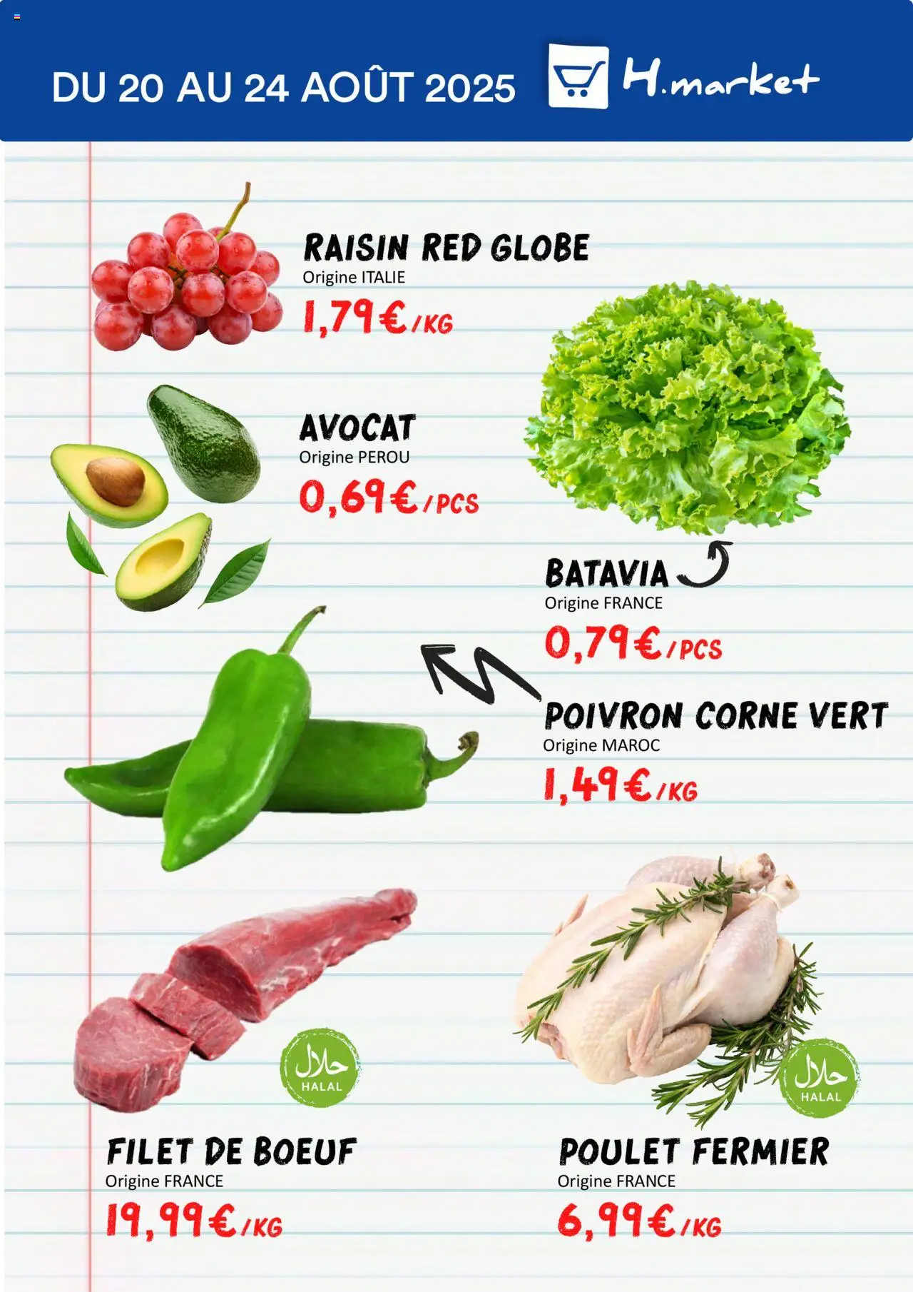  | Page: 3 | Produits: Avocat, Raisin, Poivron