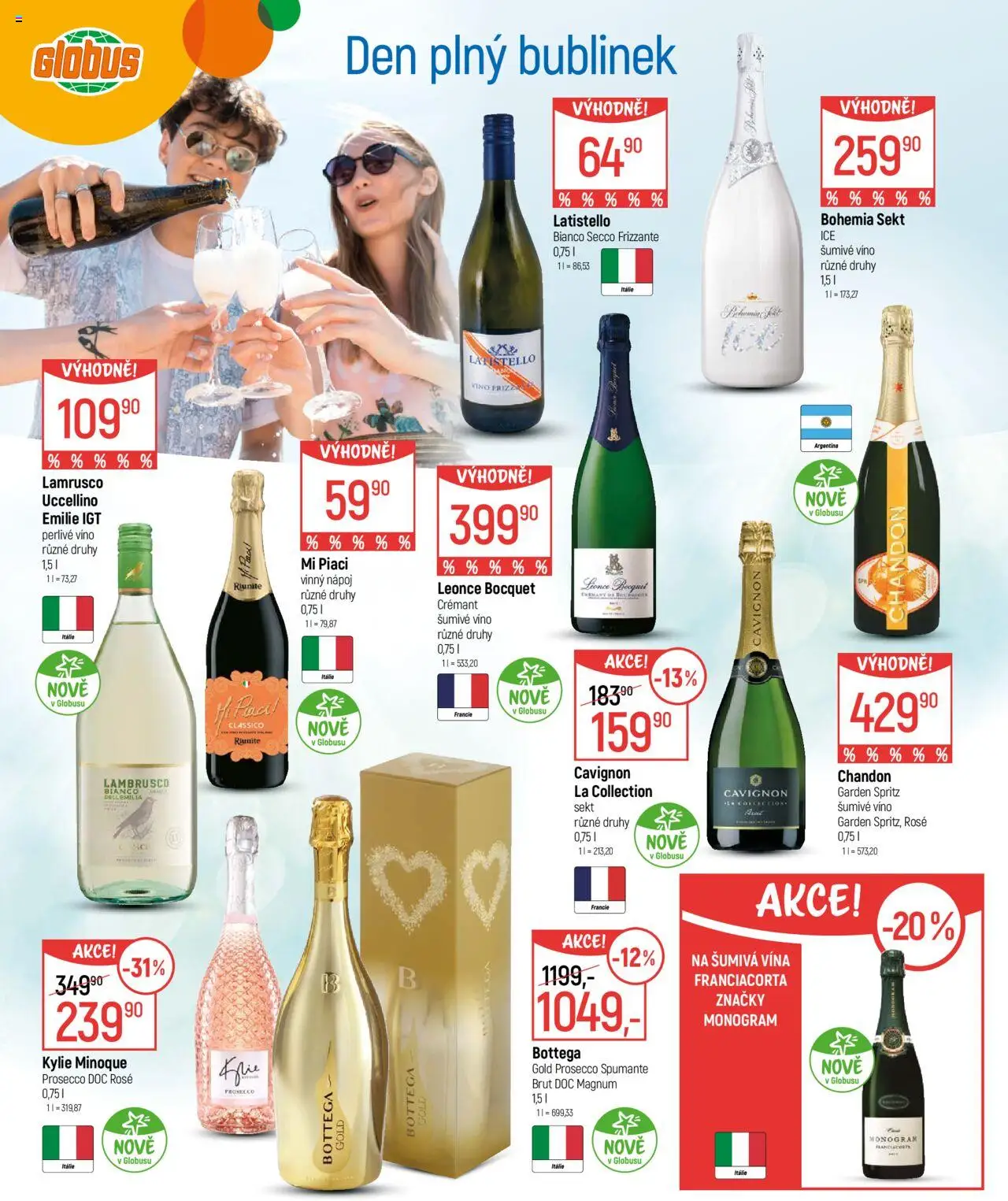 Globus leták - Chutě podzimu od 24.09.2025 | Strana: 4 | Produkty: Lambrusco, Bohemia sekt, Spritz, Sekt