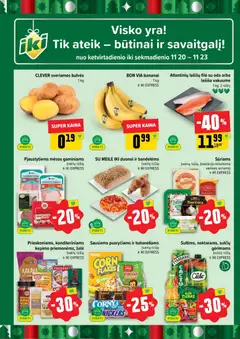 IKI leidinys galioja nuo 17.11.2025 | Puslapis: 60 | Prekių: Kiaulienos, Bulvės, Kumpis, Bananai