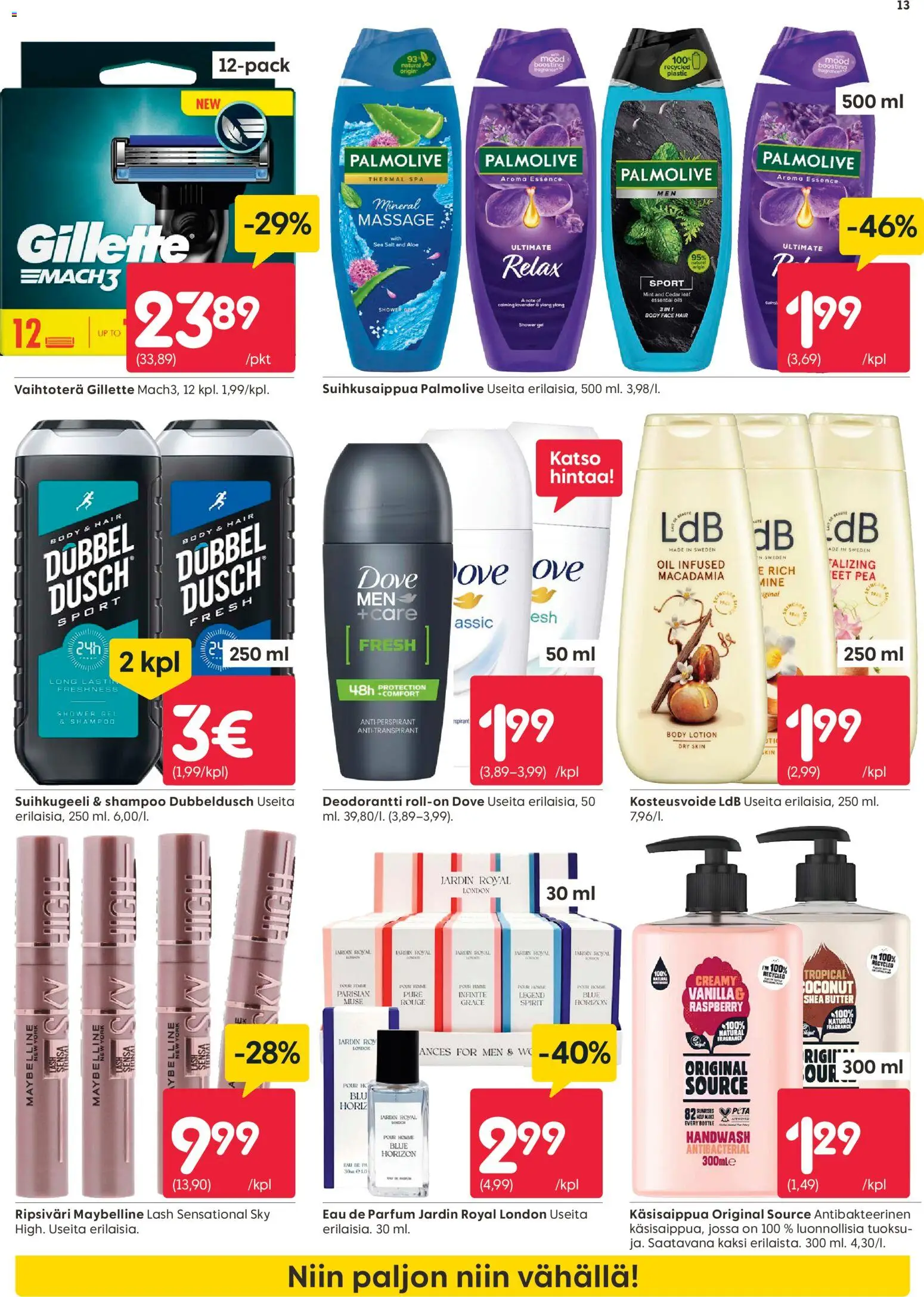 Rusta tarjoukset – voimassa 09.03.2026 alkaen | Sivu: 13 | Tuotteet: Tuoksu, Shampoo, Suihkugeeli, Deodorantti