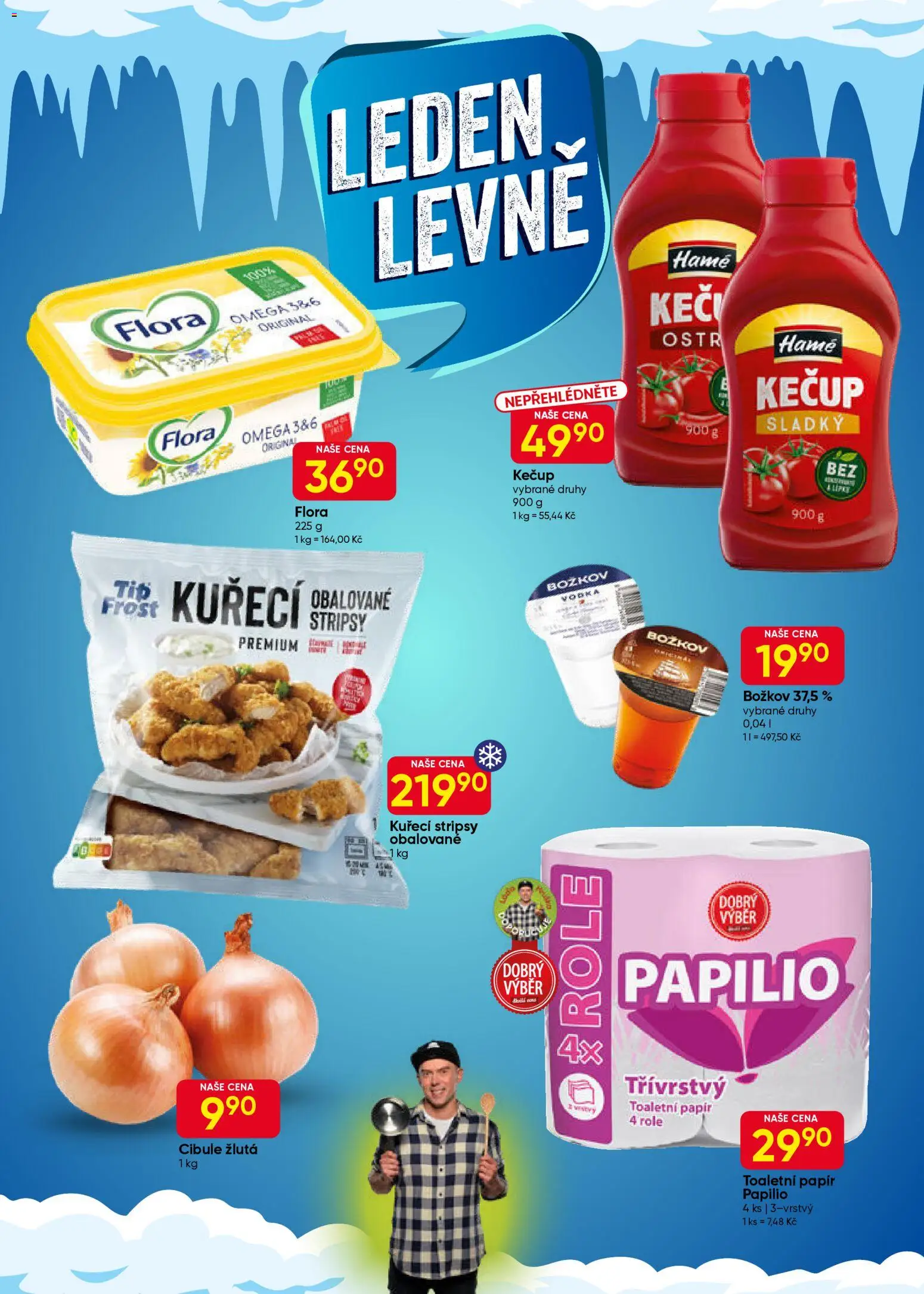 Hruška leták od 21.01.2026 | Strana: 3 | Produkty: Omega, Božkov, Cibule, Flora