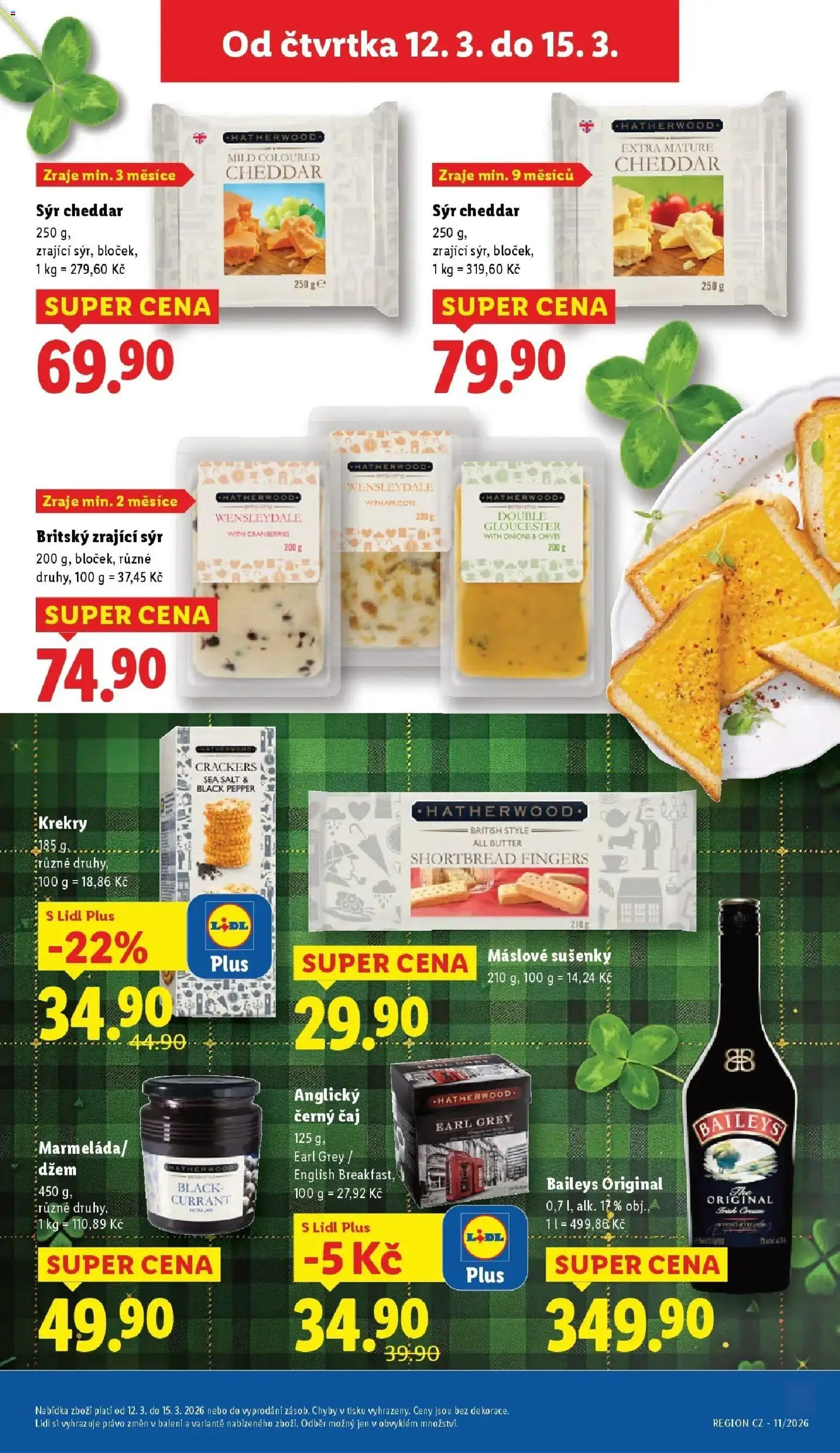 Lidl aktuální leták od 12.03.2026 | Strana: 19 | Produkty: Máslové sušenky, Džem, Zrající sýr, Krekry