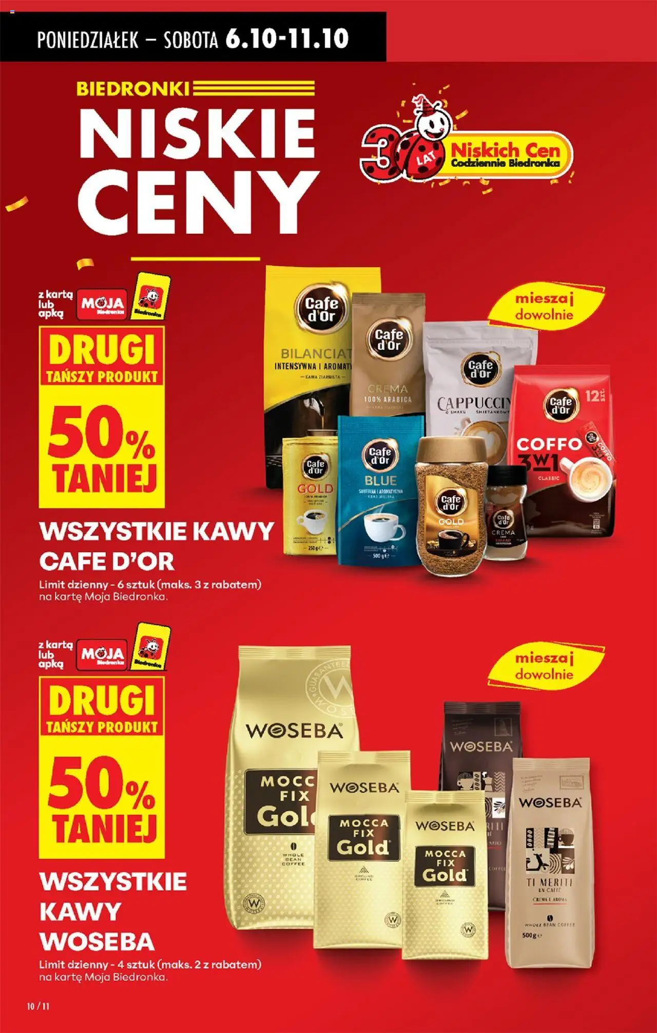 Biedronka gazetka od 06.10.2025 | Strona: 12 | Produkty: Karta, Kawa ziarnista, Cappuccino, Kawa