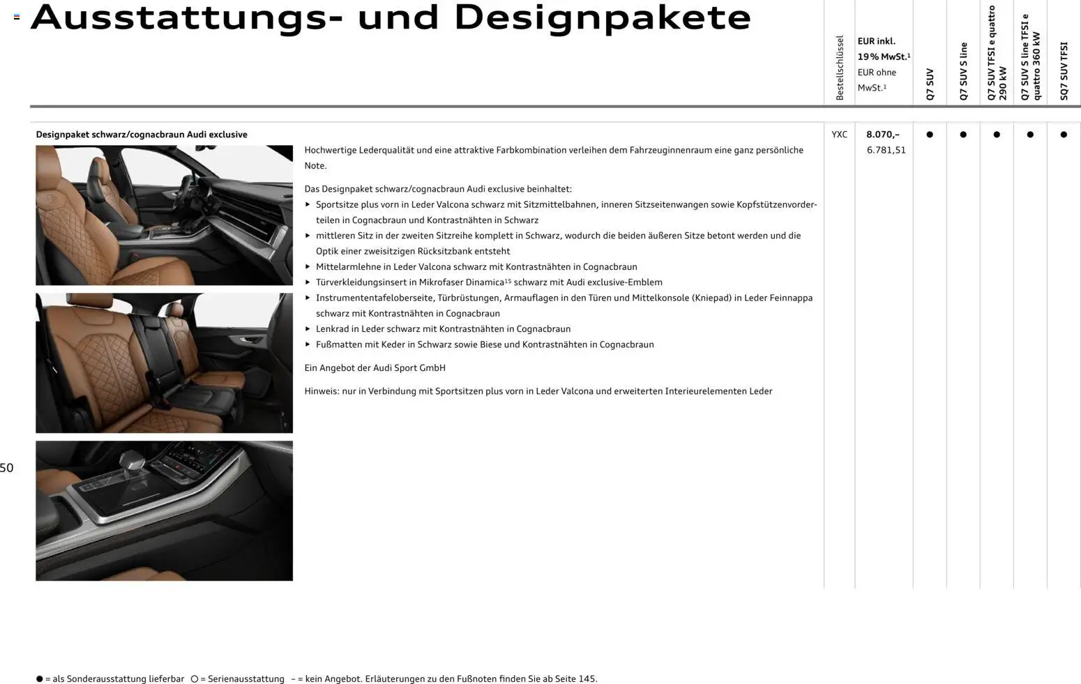 Audi Q7 – gültig ab 28.10.2025 | Seite: 50