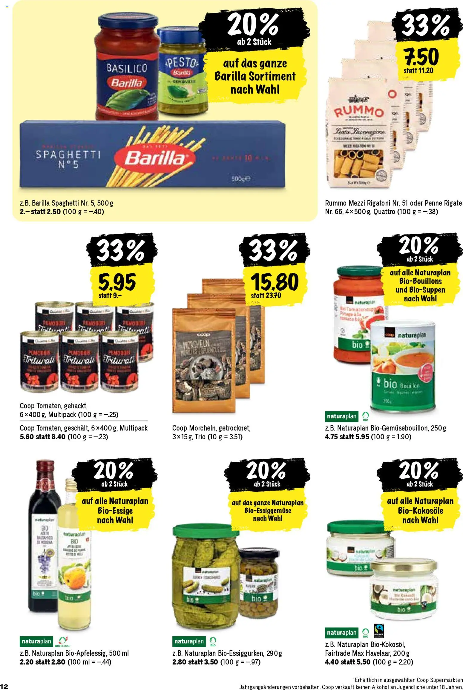 Coop Aktionen – gültig ab 29.01.2026 | Seite: 12 | Produkte: Barilla, Pasta, Apple