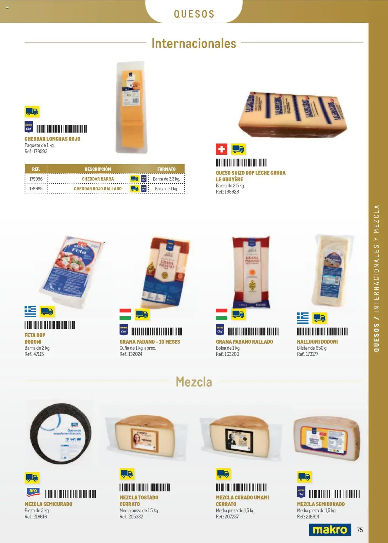 Makro - Especia Carta │ válido desde el 08.04.2025 | Página: 75 | Productos: Leche, Queso, Bolsa, Cuna