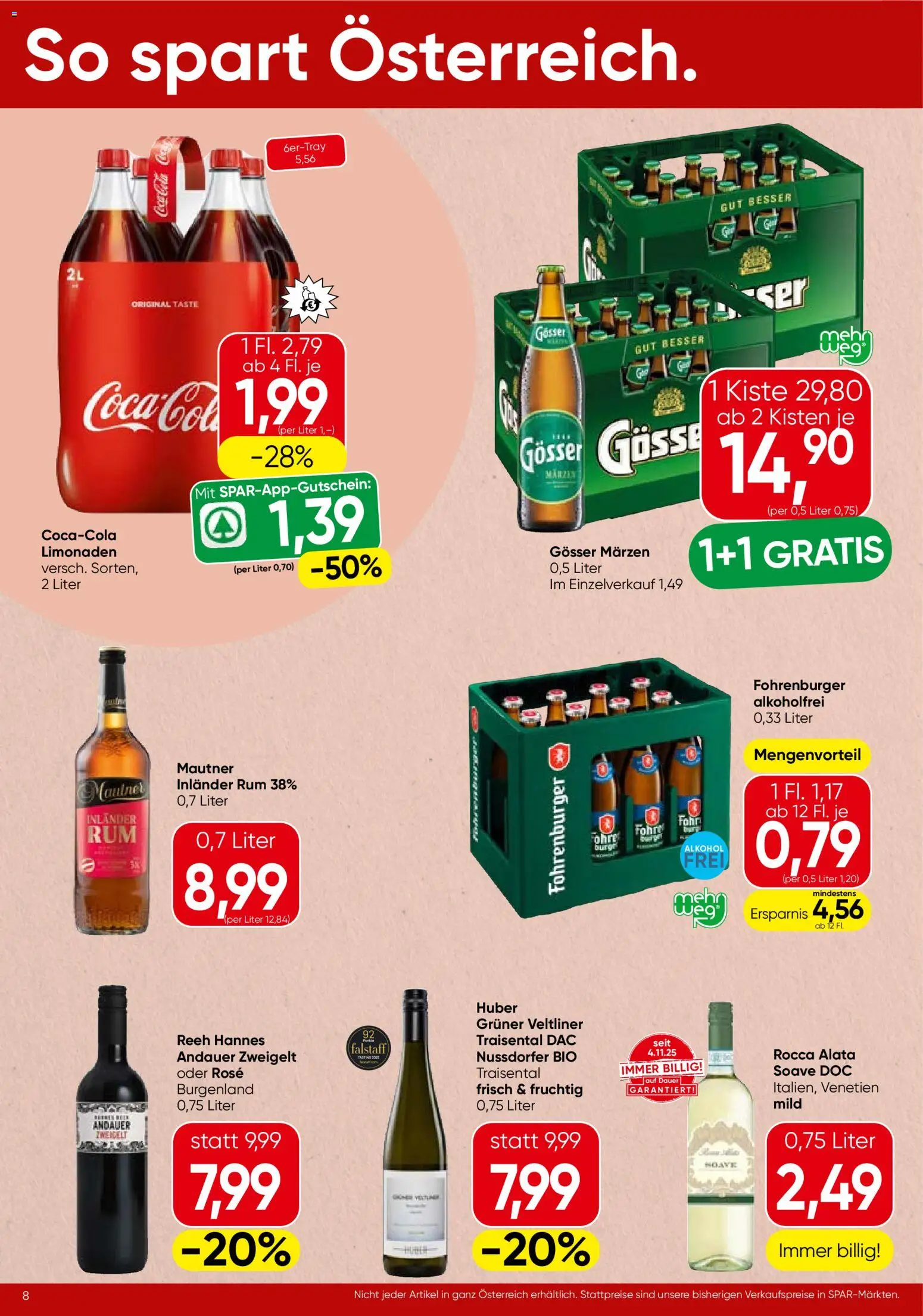 Spar Flugblatt - Vorarlberg gültig ab 22.01.2026 | Seite: 8