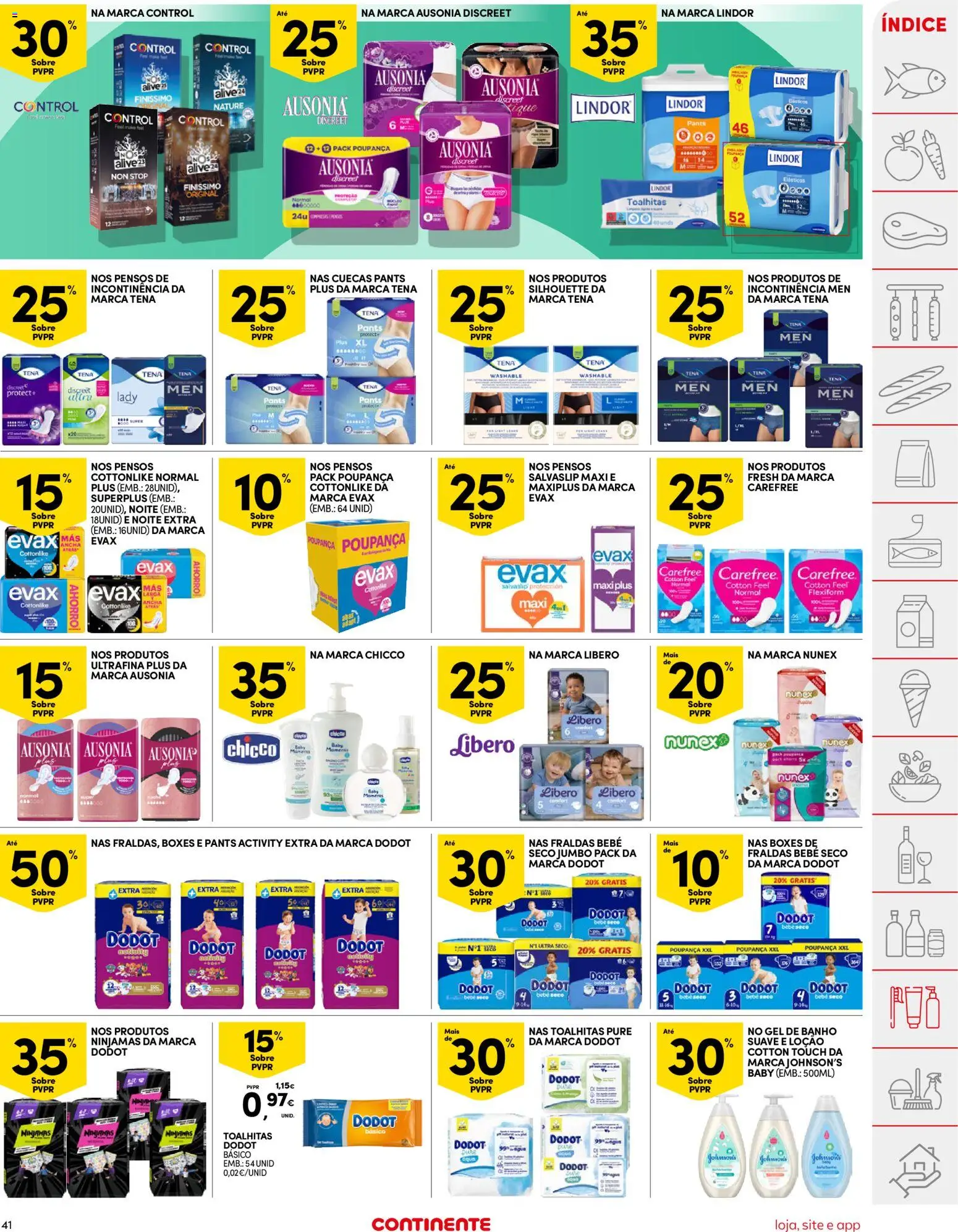 Continente folheto │ válido de 04.11.2025 | Página: 41 | Produtos: Fraldas, Gel de banho, Banho, Cuecas