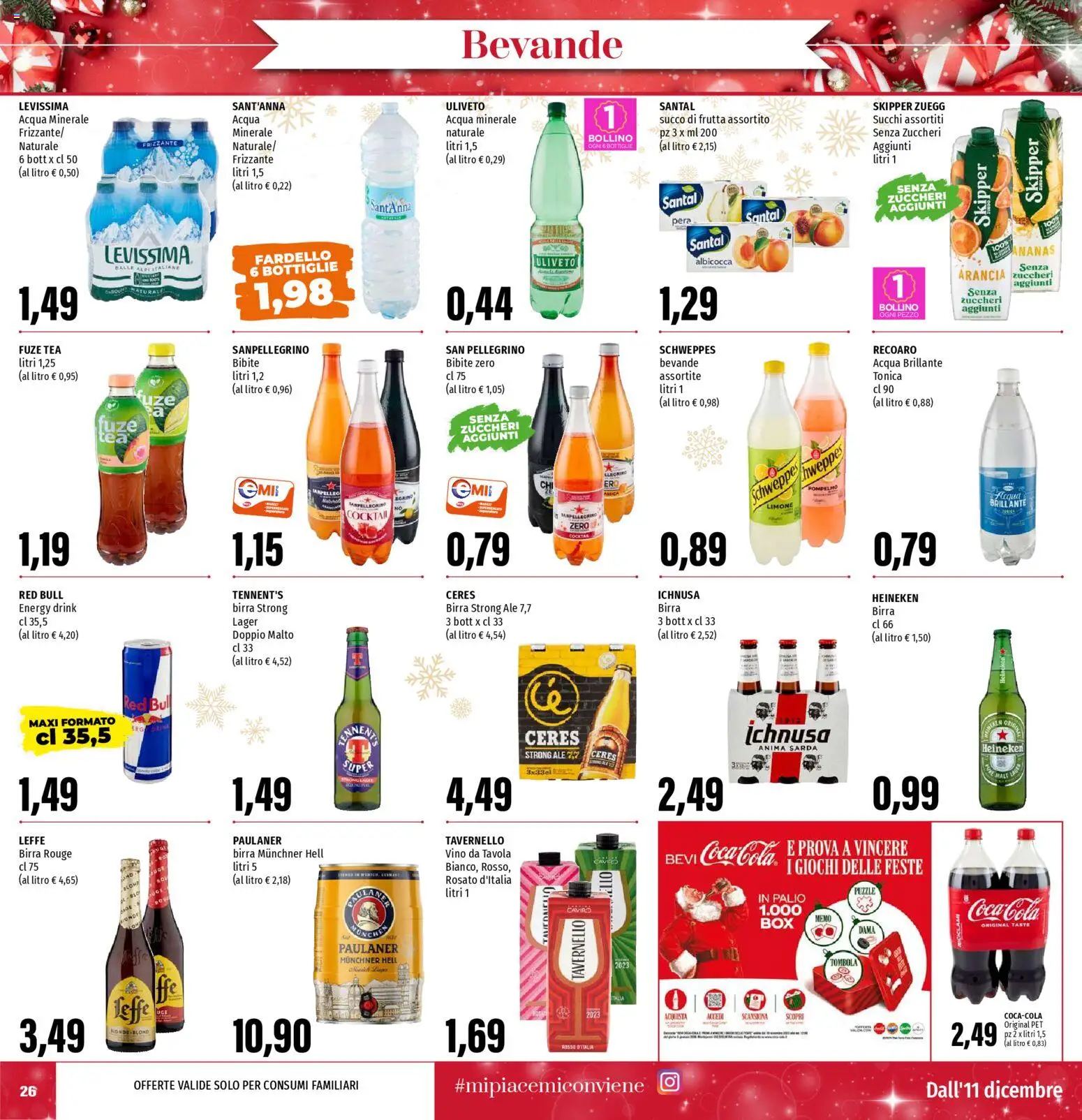Volantino EMI del 11.12.2025 | Pagina: 26 | Prodotti: Birra, Vino, Ananas, Ceres