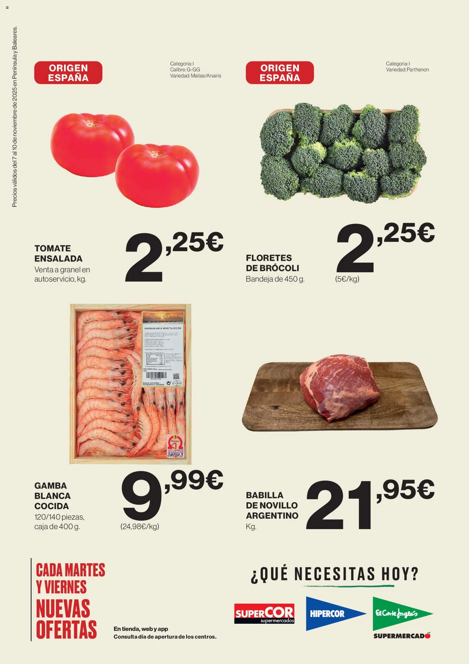 Supercor Península y Baleares │ válido desde el 07.11.2025 | Página: 2 | Productos: Ensalada, Bandeja, Caja, Gamba