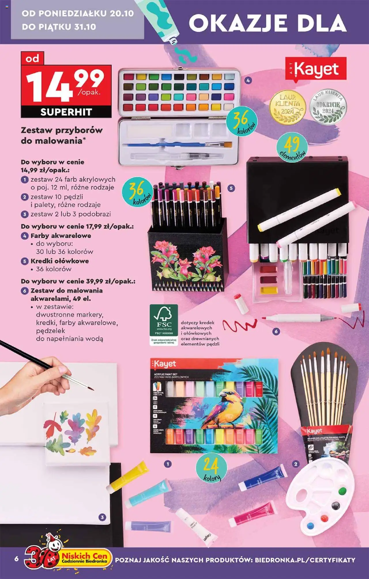 Biedronka gazetka - Hity i inspiracje od 20.10.2025 | Strona: 6 | Produkty: Woda