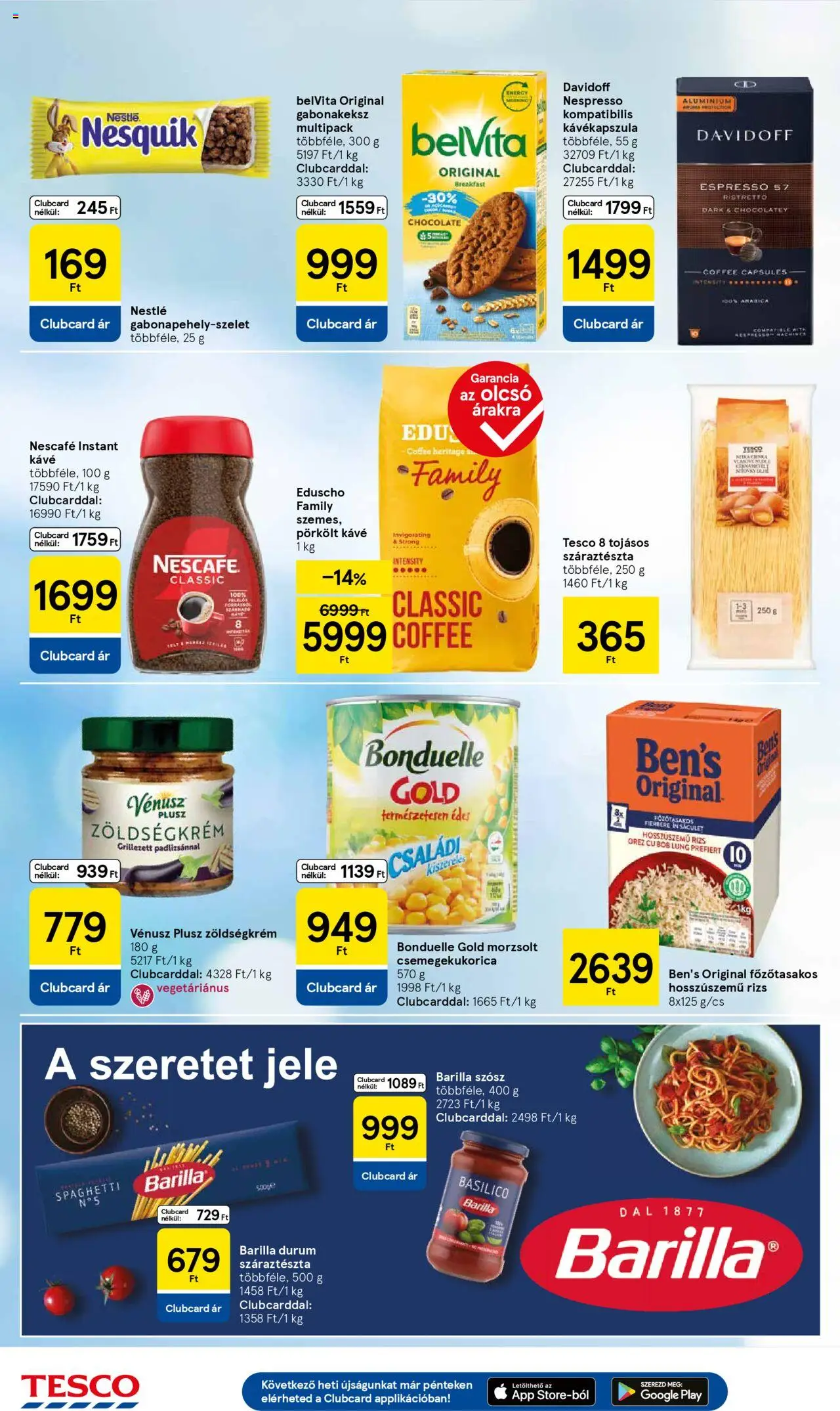 Tesco akciós ujság - amely érvényes a következő dátumtól: 07.08.2025 | Oldal: 20 | Termékek: Kávékapszula, Nesquik, Rizs, Szósz