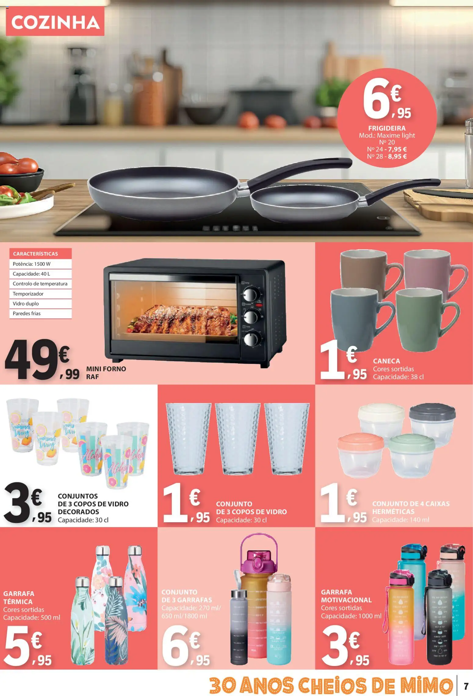 E.Leclerc Não Alimentar │ válido de 18.12.2025 | Página: 7 | Produtos: Forno, Frigideira, Garrafa térmica, Caneca