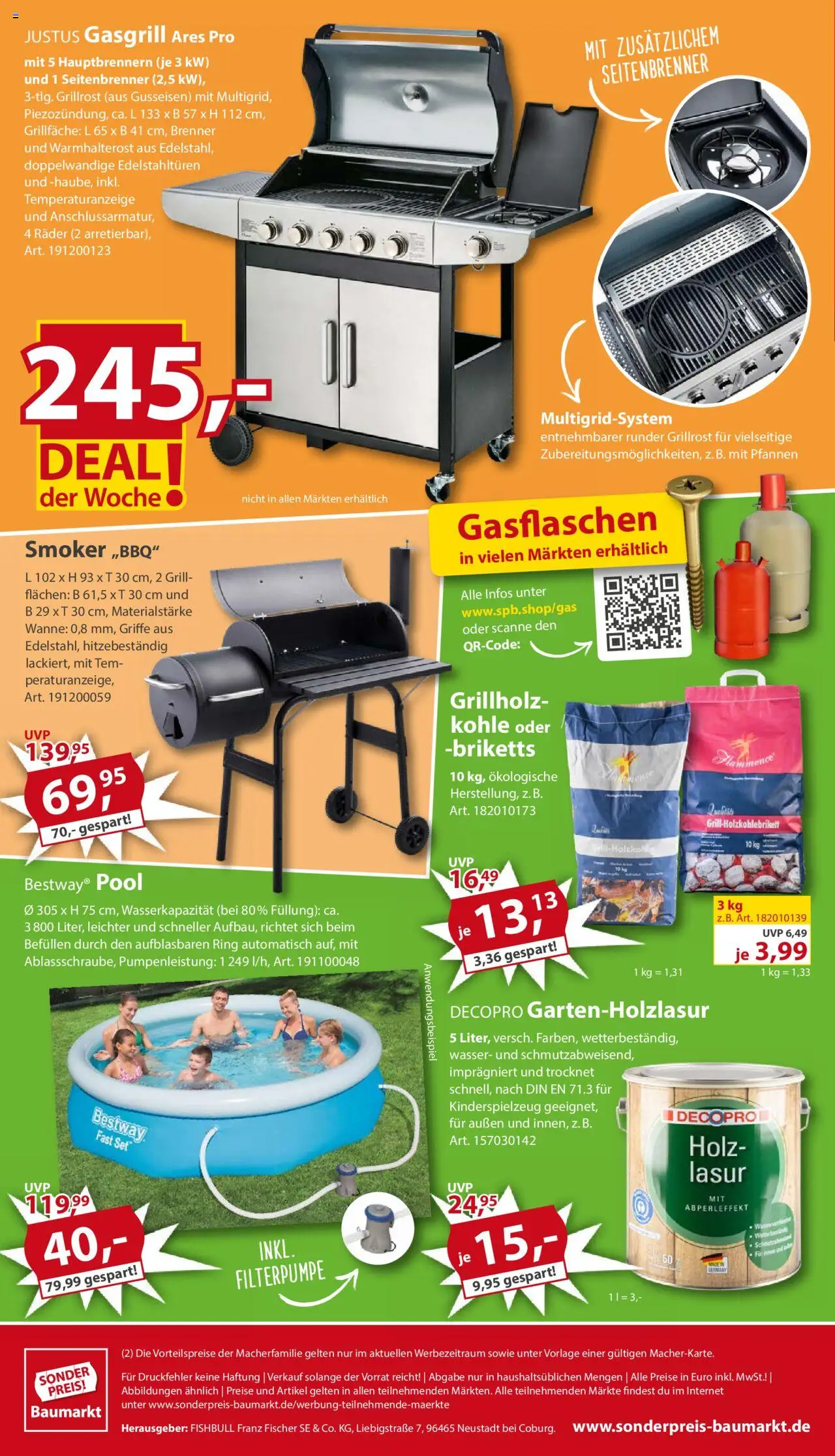 Sonderpreis Baumarkt Prospekt 	 - gültig ab dem 31.05.2025 | Seite: 20 | Produkte: Grill, Wasser