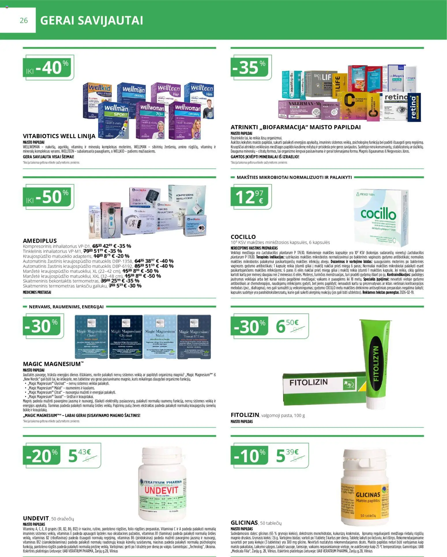 Norfa vaistinė akcijos nuo 01.03.2026 | Puslapis: 26 | Prekių: Termometras