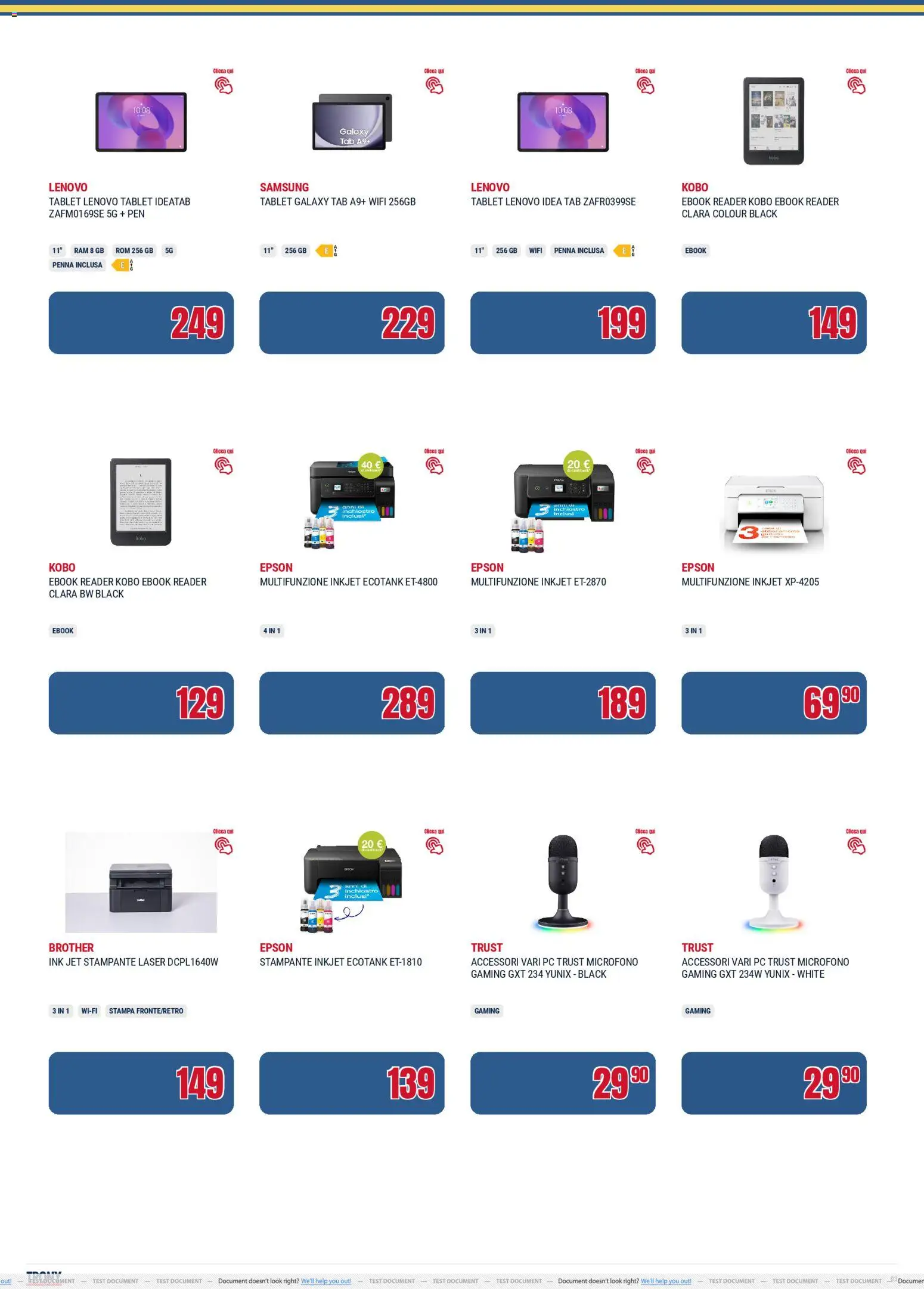 Volantino Trony del 04.12.2025 | Pagina: 3 | Prodotti: Tablet, Stampante, Stampa, Samsung