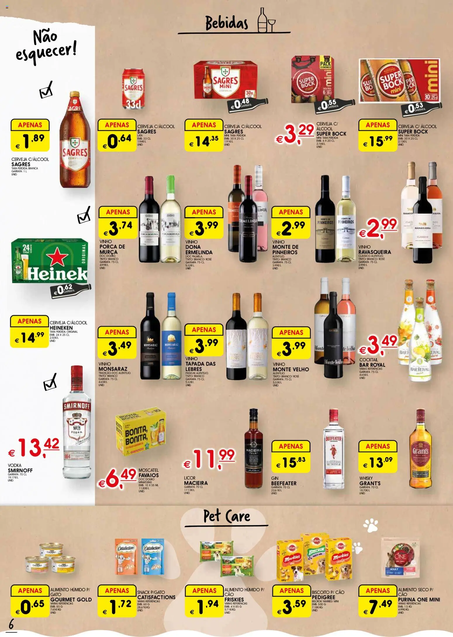 Meu Super folheto │ válido de 26.02.2026 | Página: 6 | Produtos: Purina one, Licor, Cerveja, Vodka
