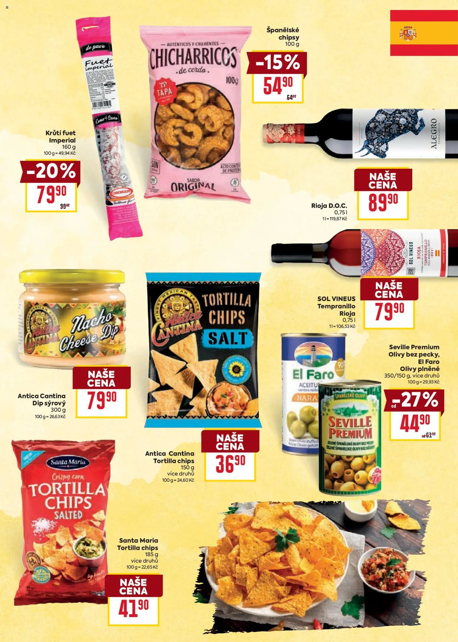 Billa leták - Chutě světa od 21.01.2026 | Strana: 19 | Produkty: Tortilla chips, Tortilla, Olivy, Chipsy