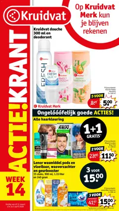 Kruidvat folder week 14 - Voorbeeld van een folder van Kruidvat, geldig van 31.03.2026